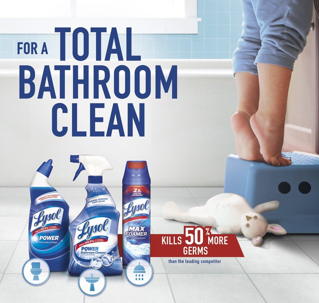 Lysol Bleach Free Toilet Bowl Cleaner 24 oz Pack of 4 1