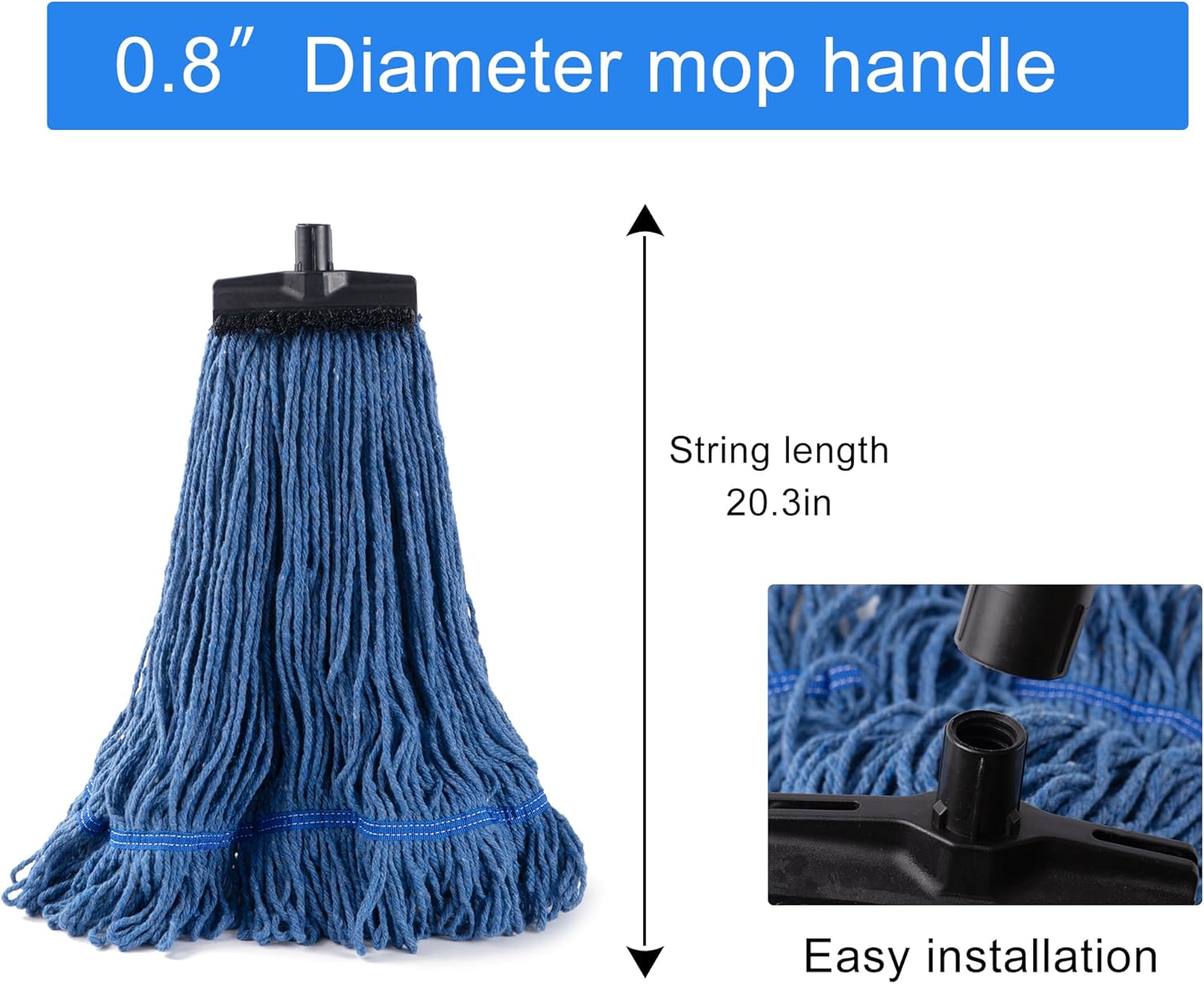 Matthew Heavy Duty Mop Head Replacement Pack of 6