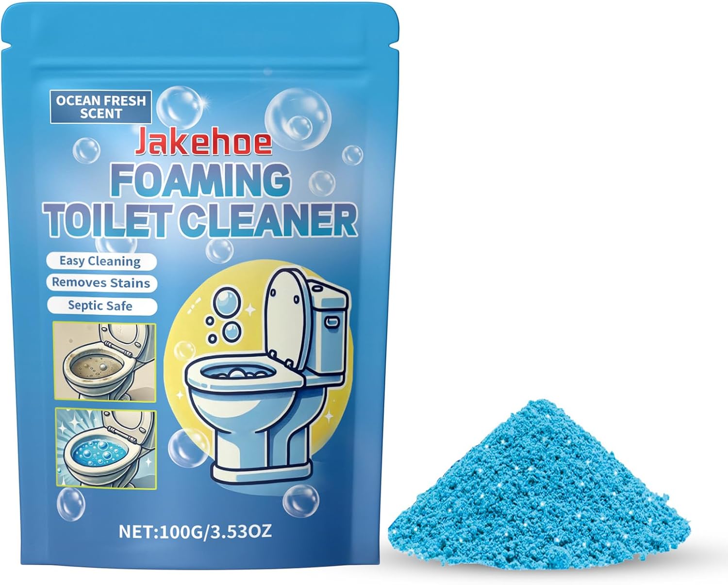 Jakehoe Foaming Toilet Cleaner Ocean Fresh Scent 353 oz