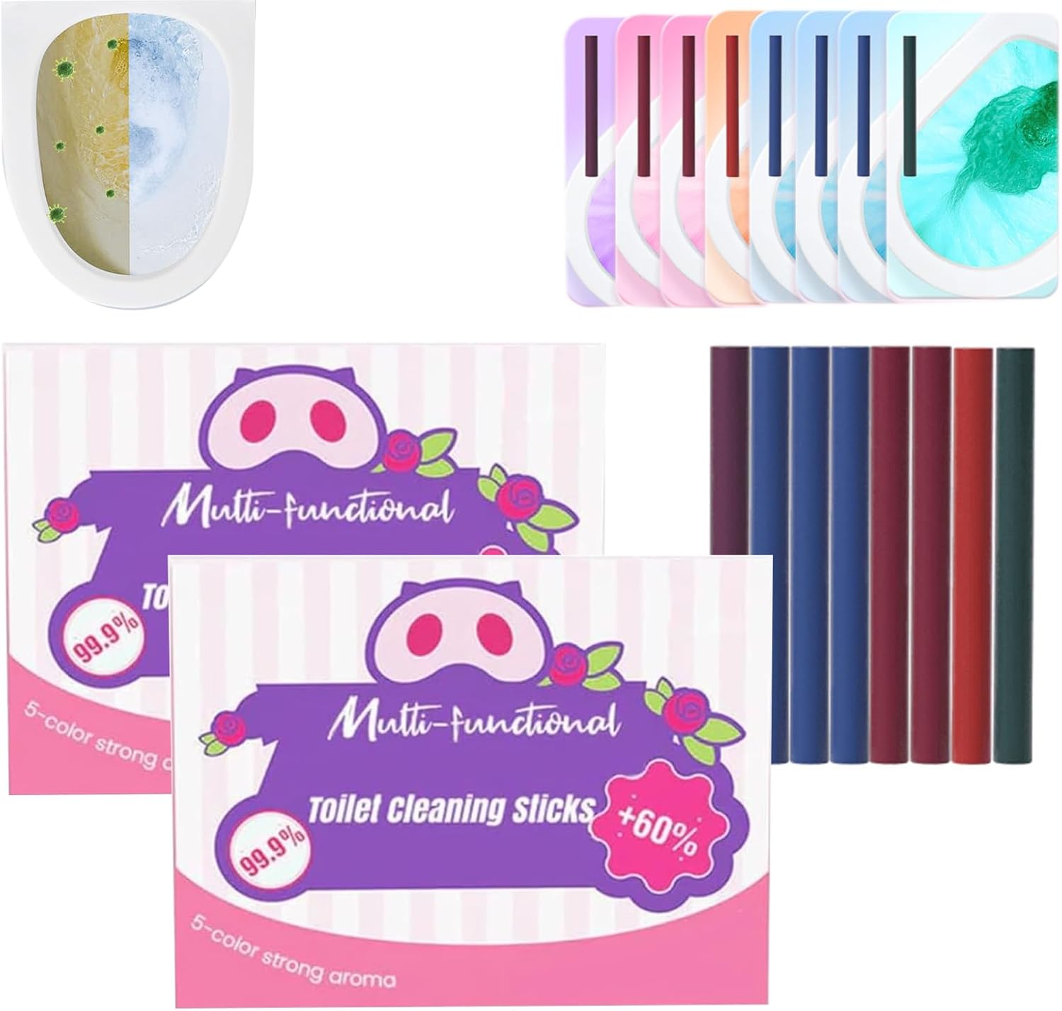 Vulvv Multi-functional Toilet Cleaning Sticks Freshness Cleanliness