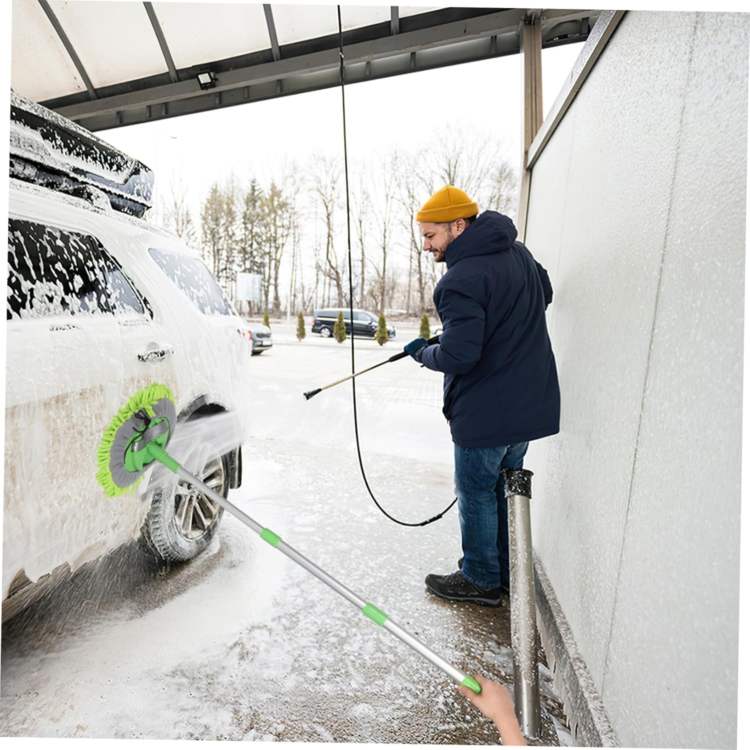 Adjustable Car Wash Mop with Retractable Handle
