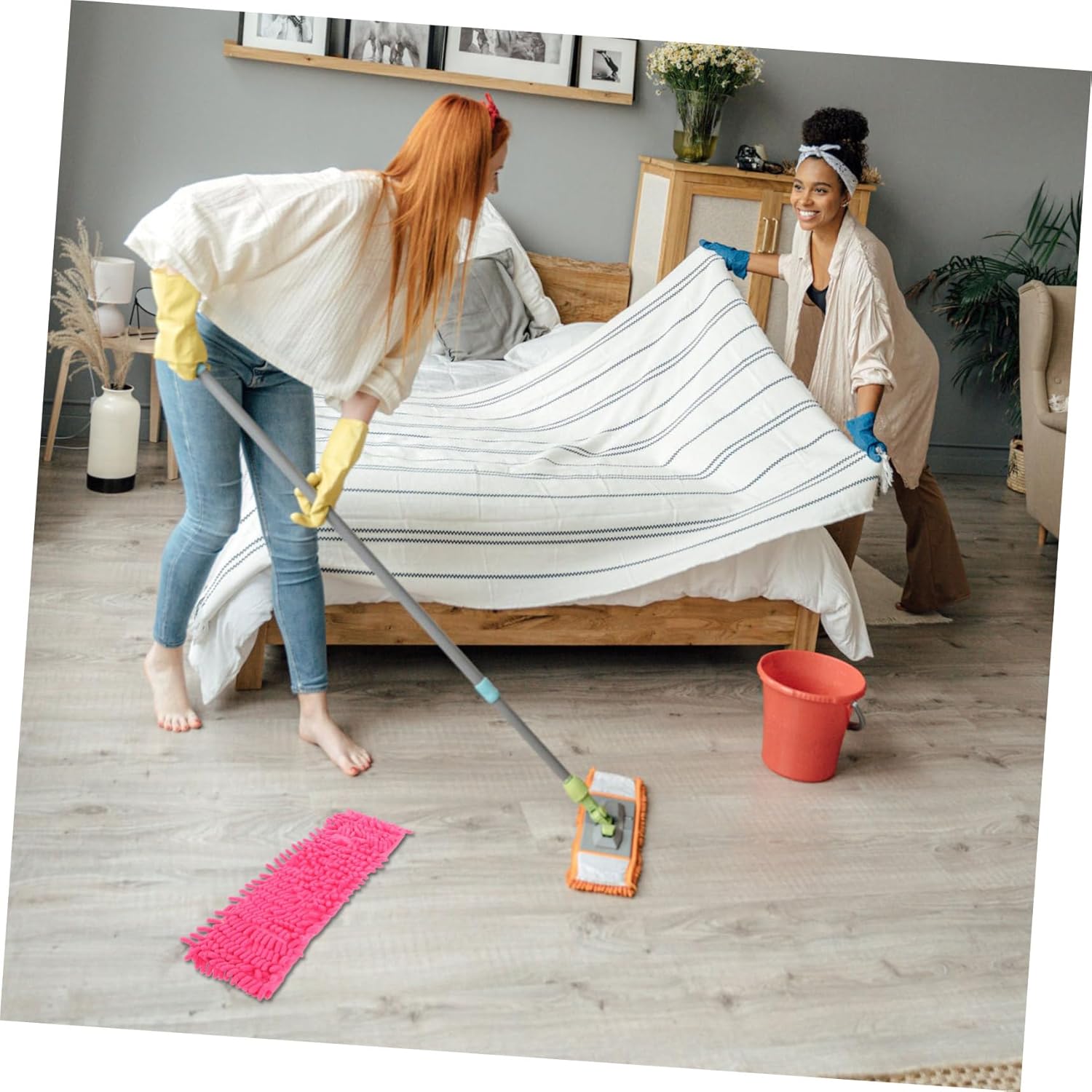4pcs Minkissy Mop Cloth Replacement for Home Use