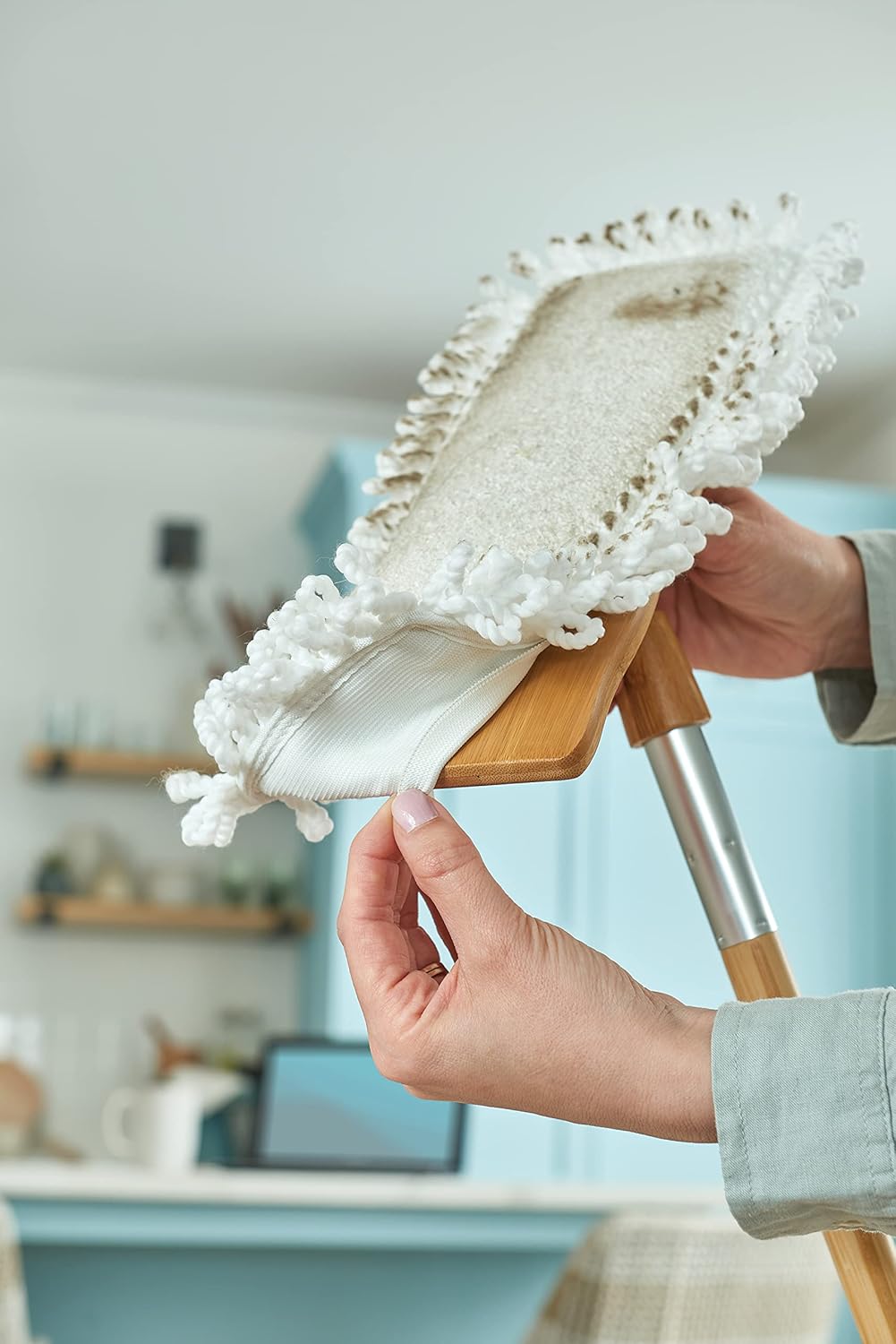 Harper Bamboo Dust Mop Pad Refill 2-in-1 WetDry