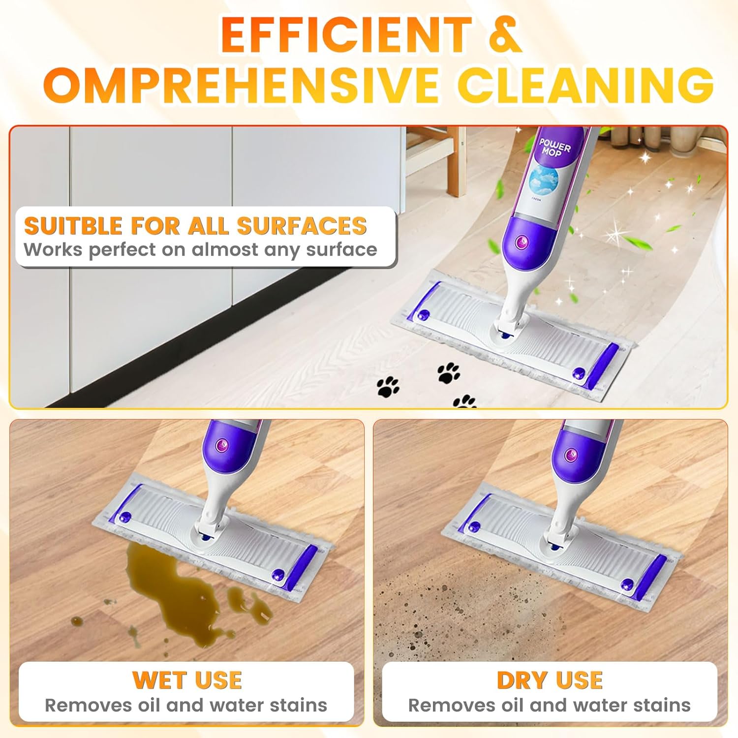 15 Count Swiffer PowerMop Refill Pads for Multi-Surface Cleaning