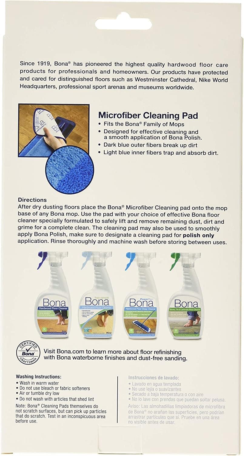 Bona Microfiber Cleaning Pad 2 Pack