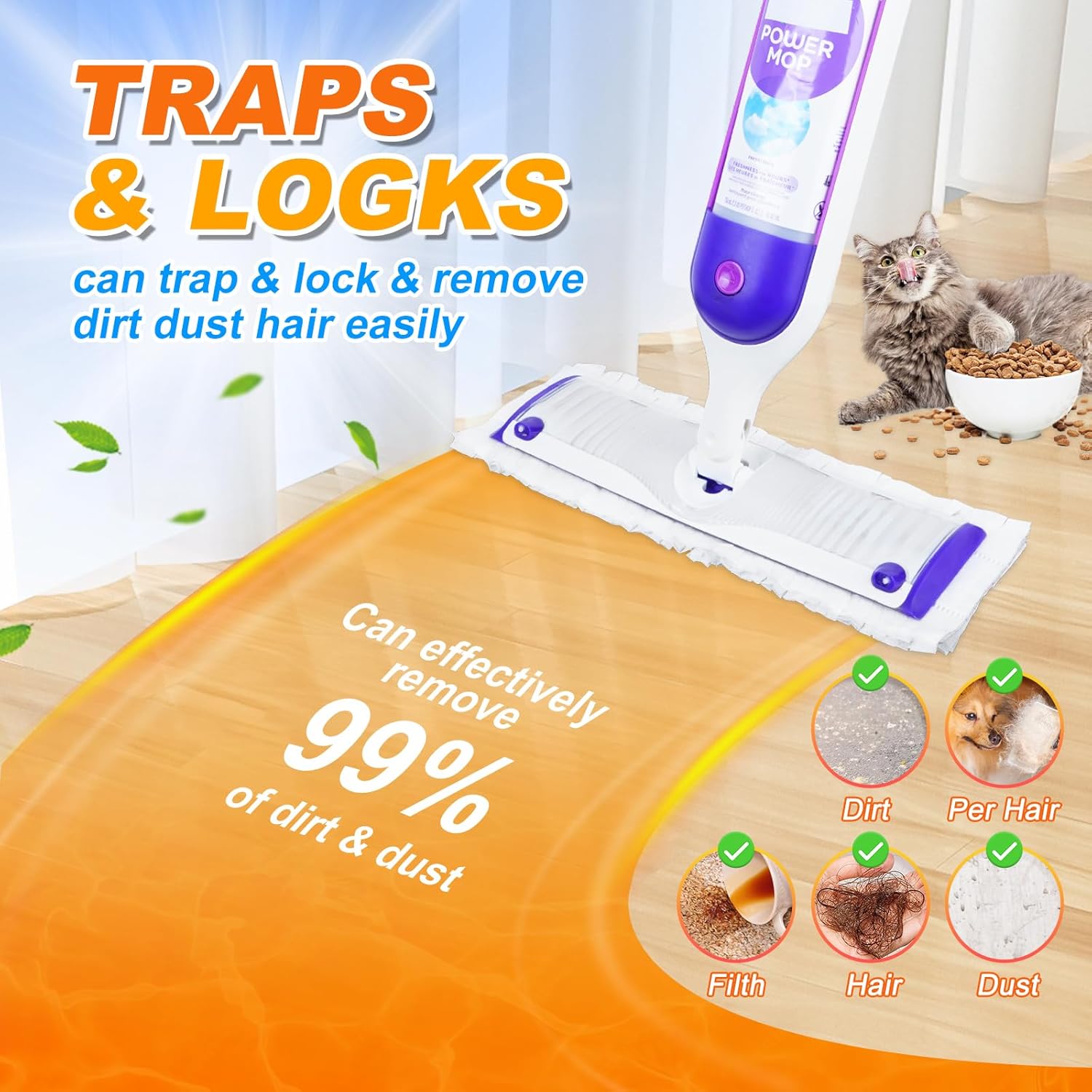30-Pack Disposable Mopping Pads for S P Mop
