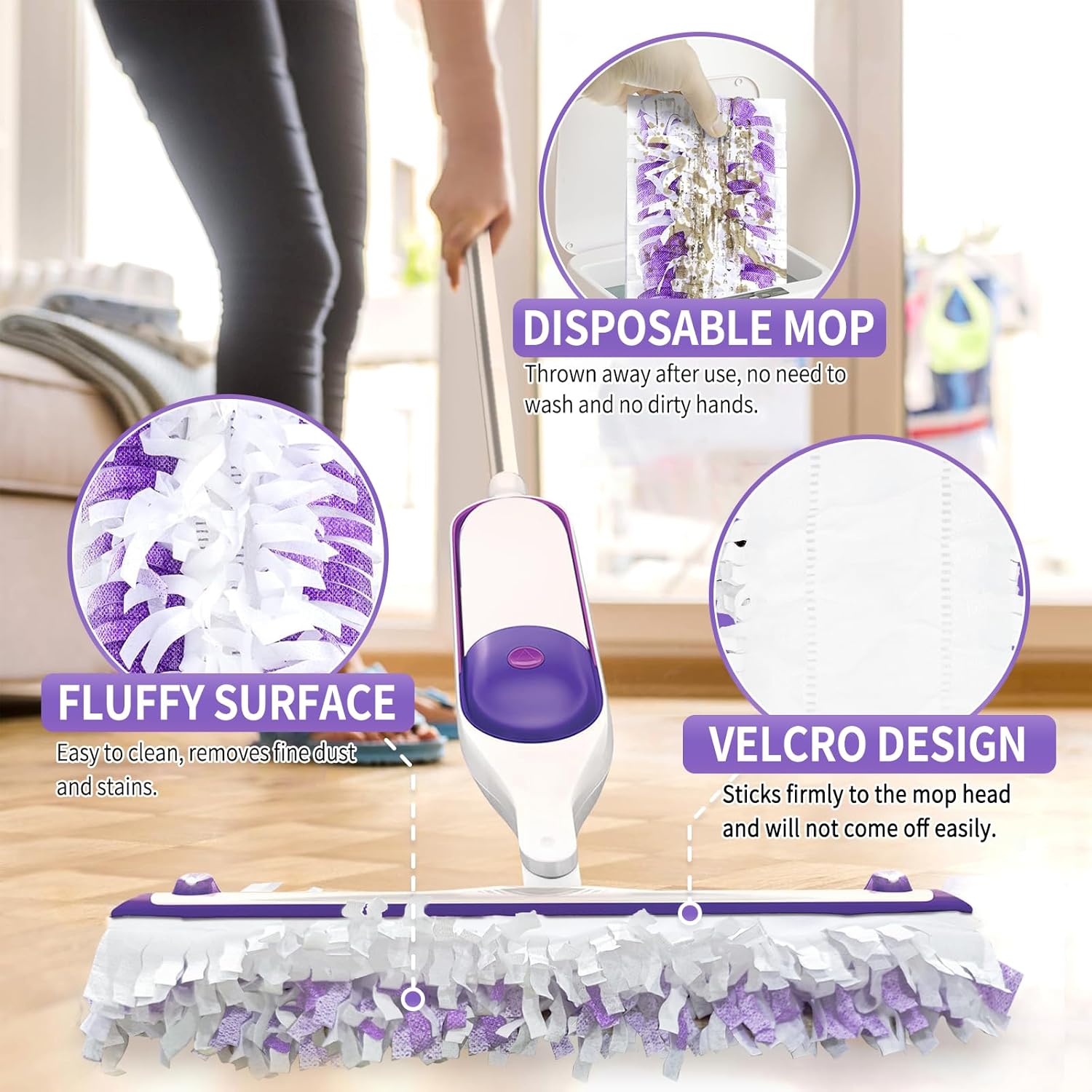 12PCS Hofosi Swiffer Power Mop Pad Refills