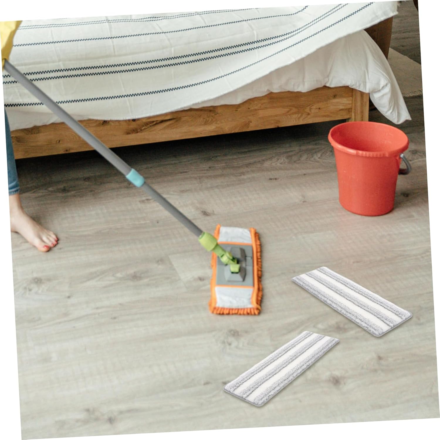 5pcs Self-Adhesive Microfiber Mop Refill Pads