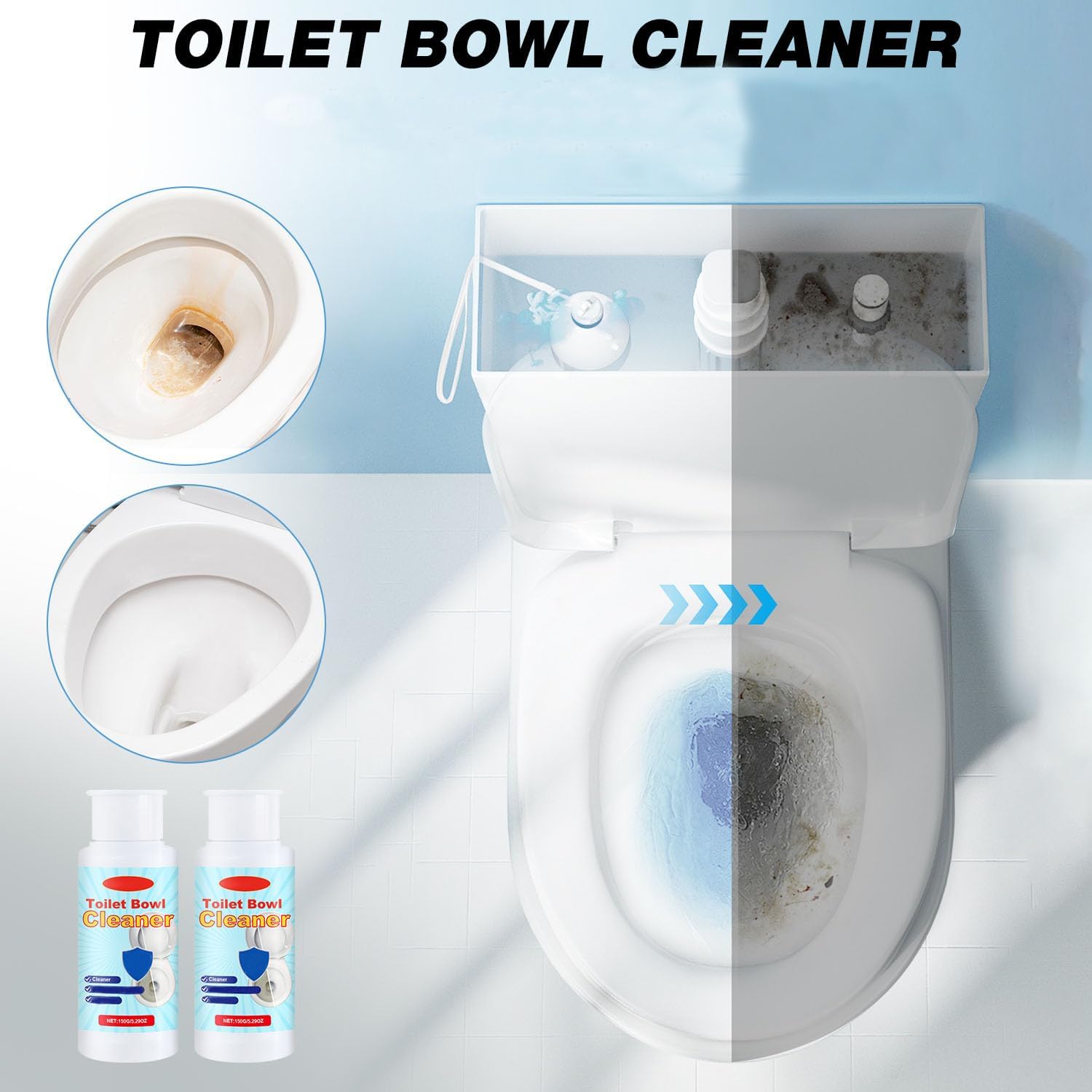 Rednow Splash Foam Toilet Cleaner 2pcs 1