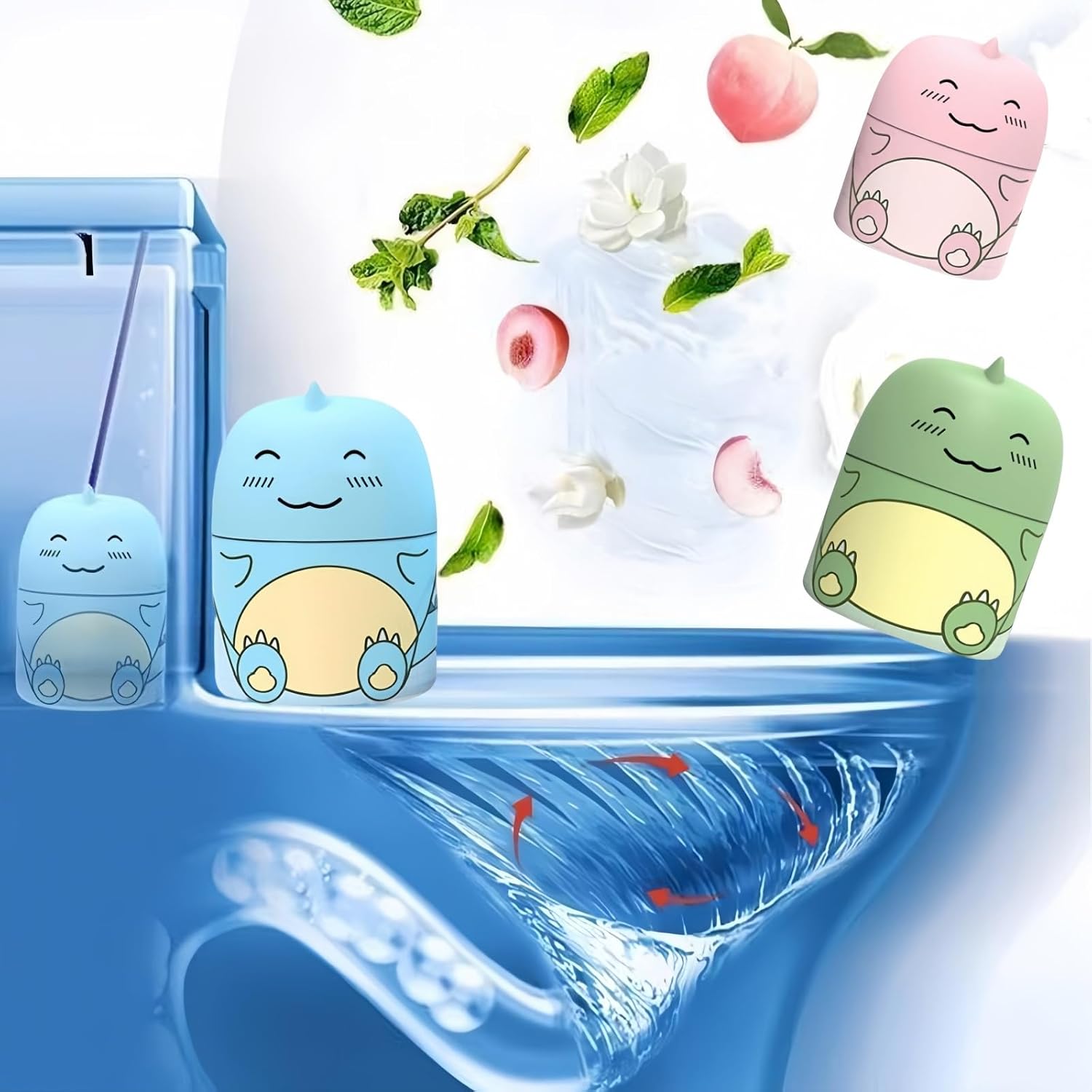 Cute Dinosaur Toilet Cleaner Bottle with Scent