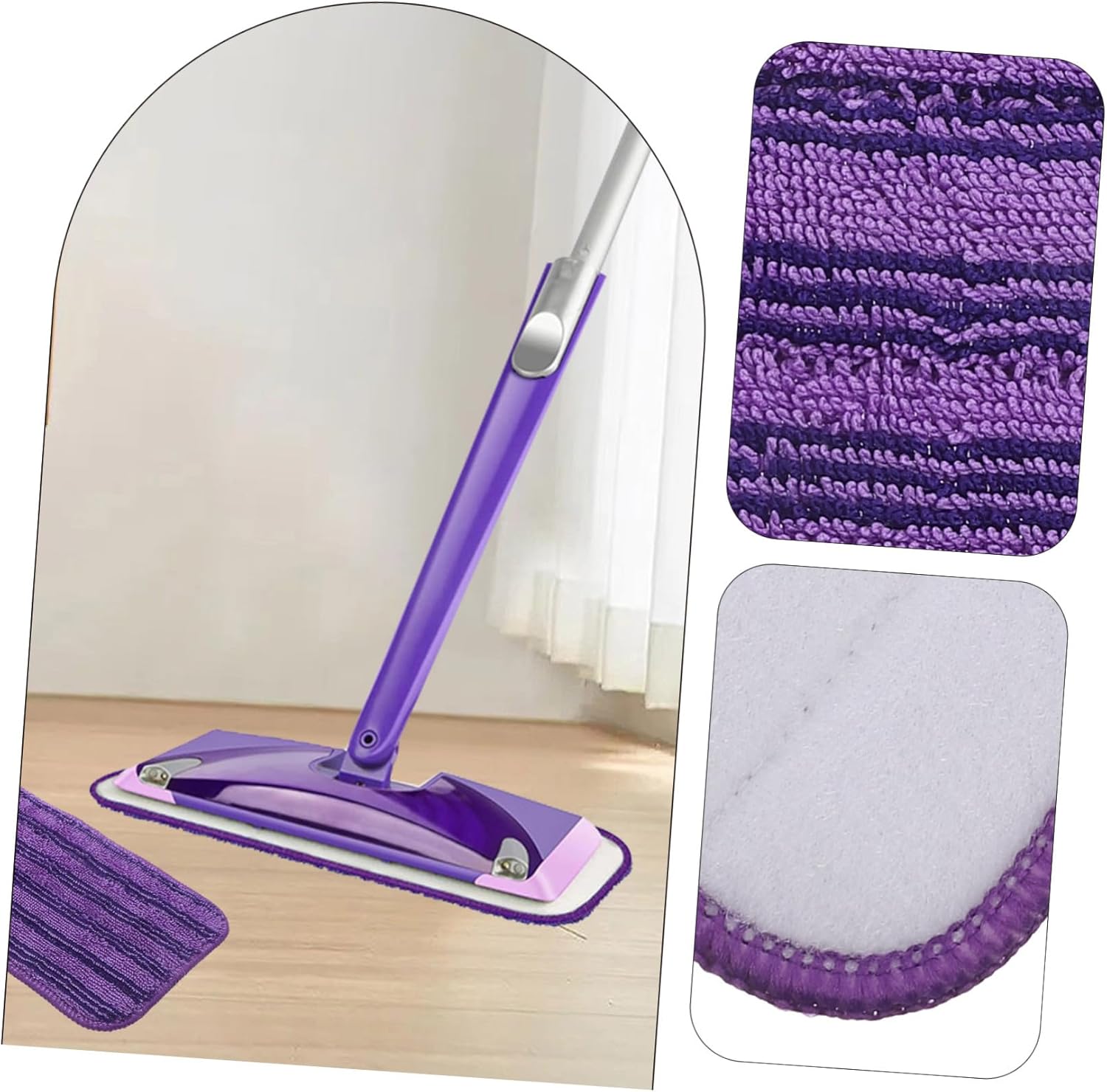 Minkissy 2 Pack Reusable Mop Pads for Efficient Cleaning