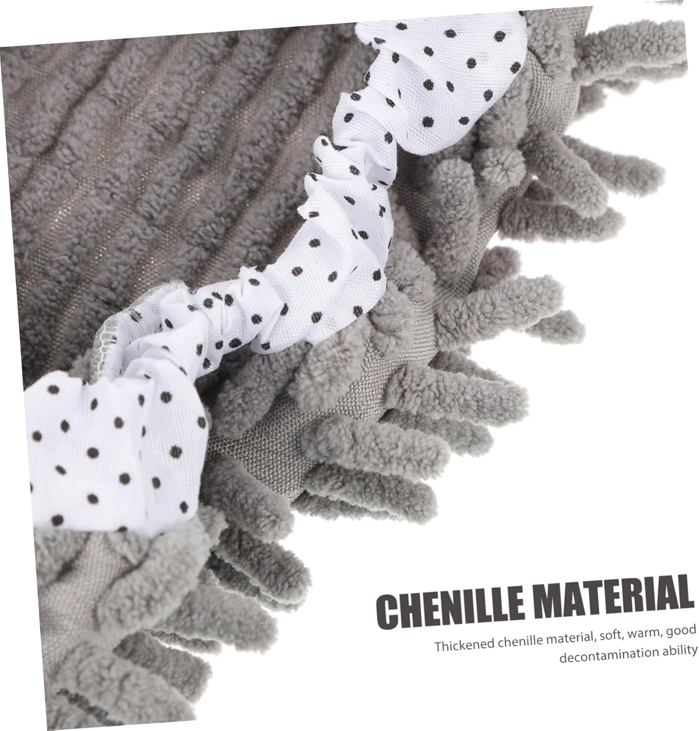 Ipetboom 2 Pairs Chenille Mop Slippers for Floor Cleaning