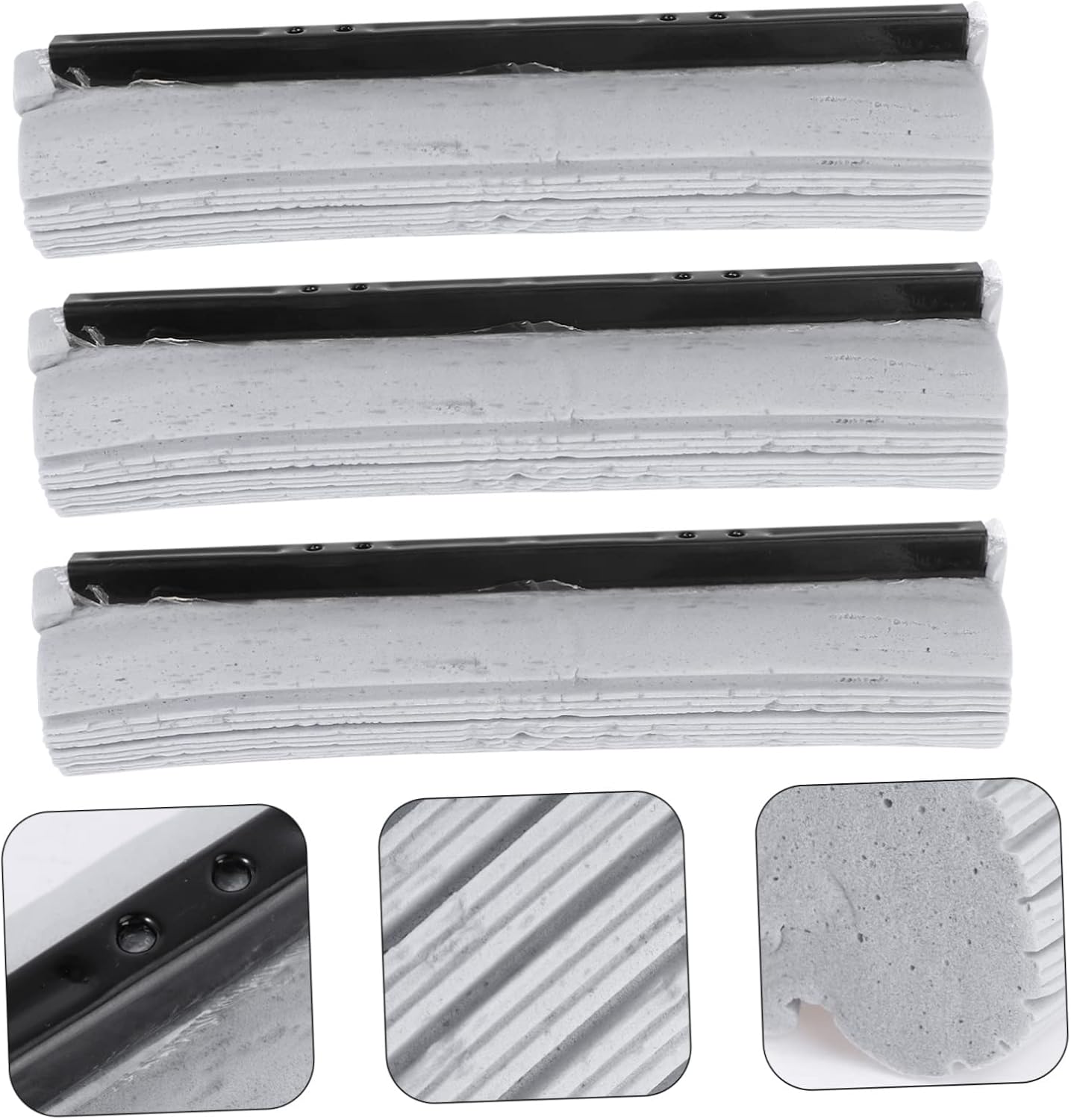 3pcs PVA Sponge Mop Head Refills for Tile and Laminate Floors