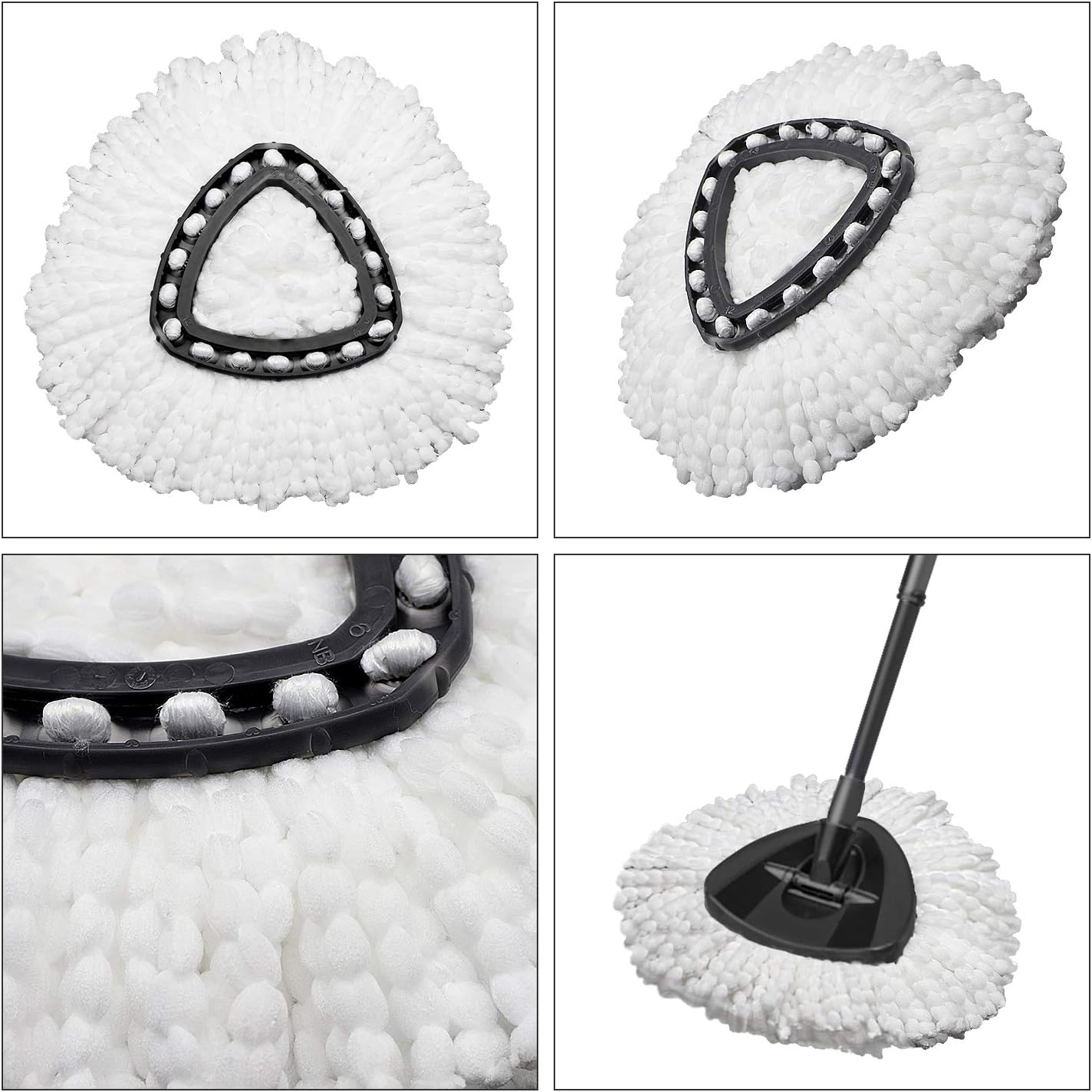 3 Pack DANGSHAN Mop Refills for Spin Mop