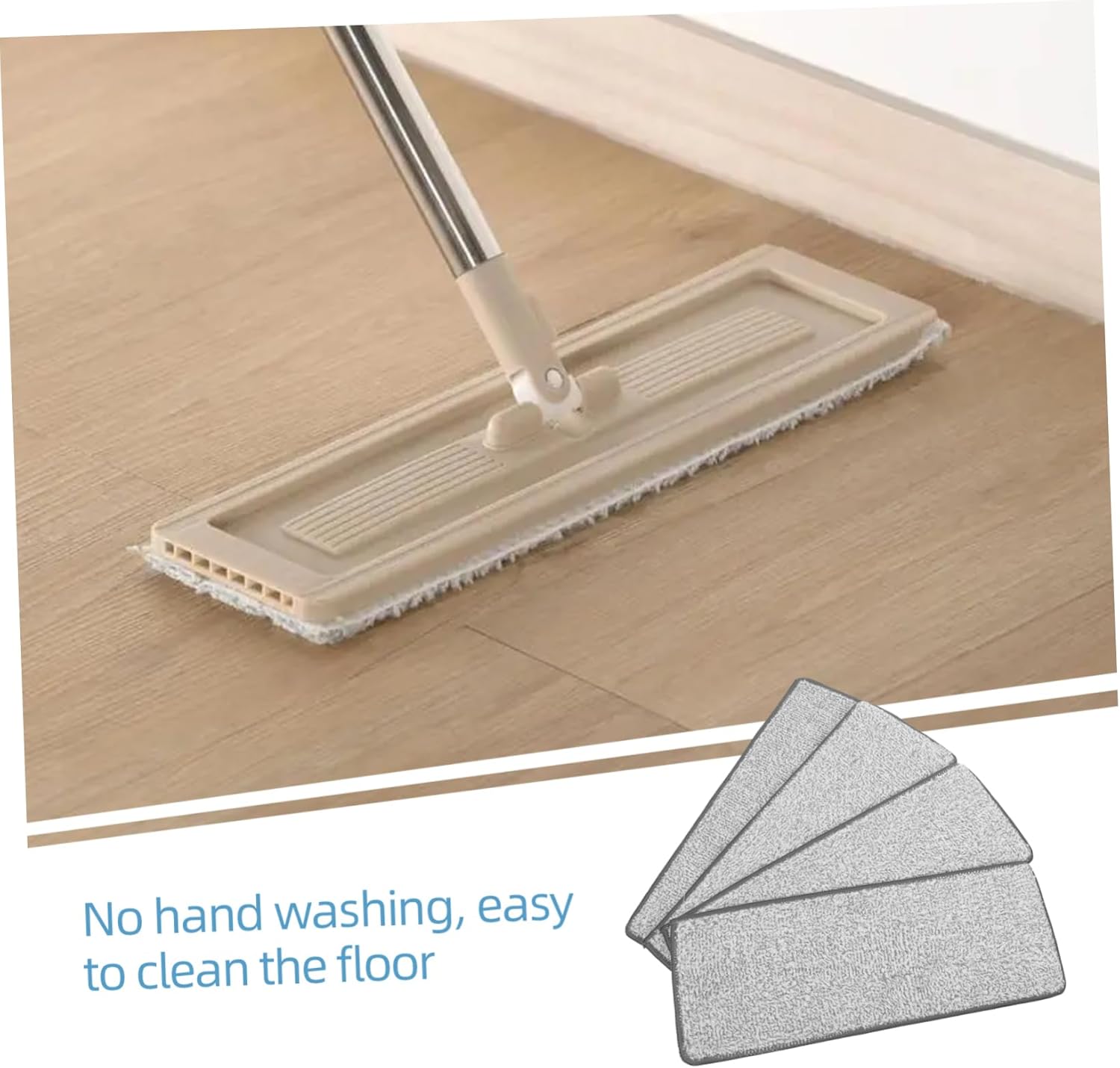 Ipetboom 4pc Reusable Microfiber Mop Pads Refills
