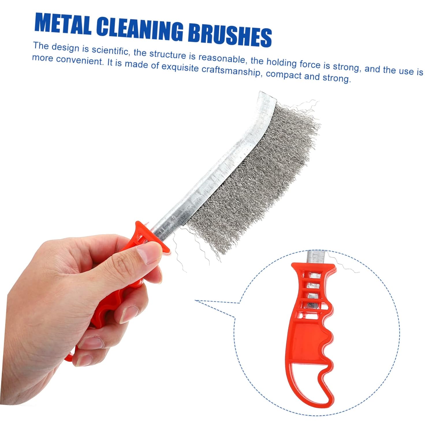 OKUMEYR 4pcs Stainless Steel Rust Removal Brush Set