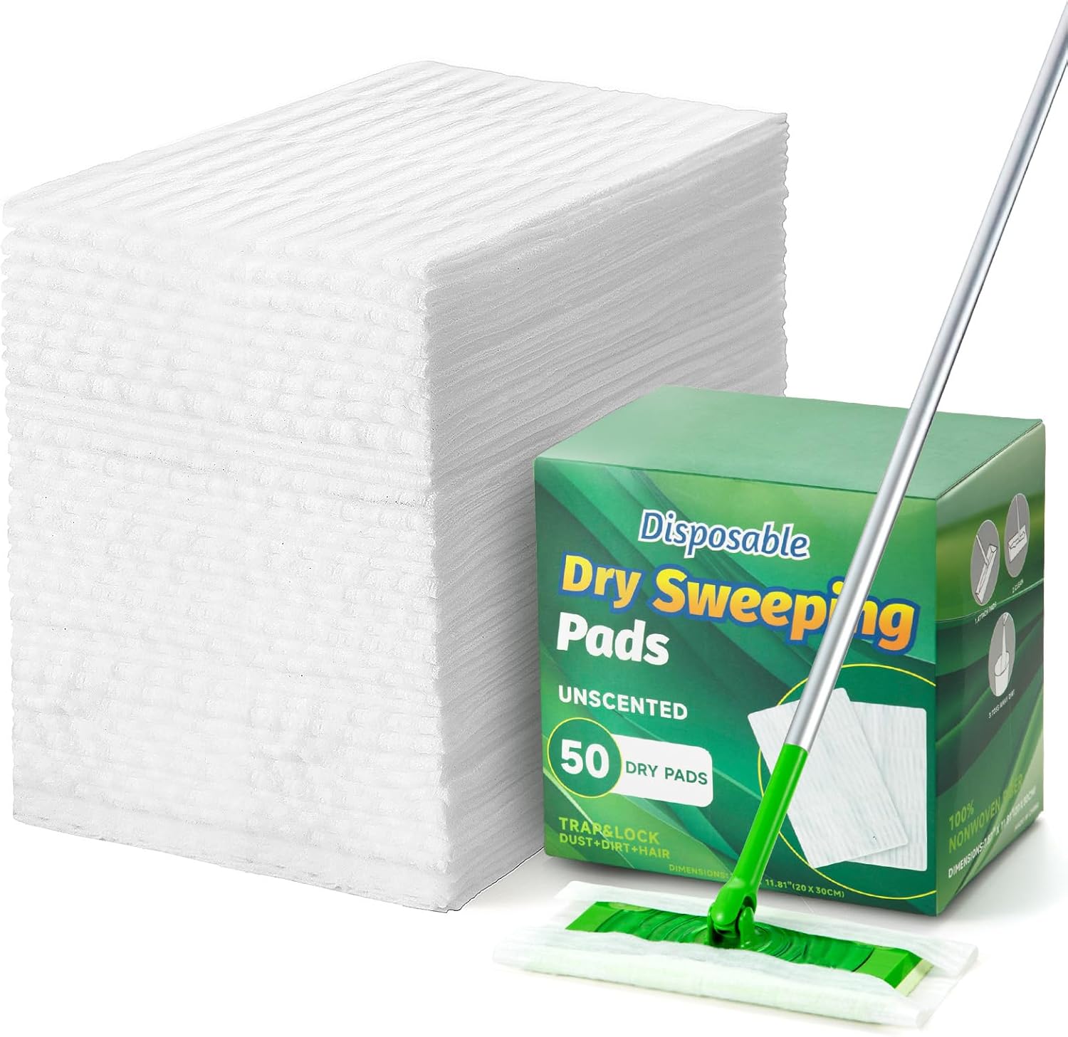 Peachicha Dry Sweeping Cloths Mop Refills 50 Count 1