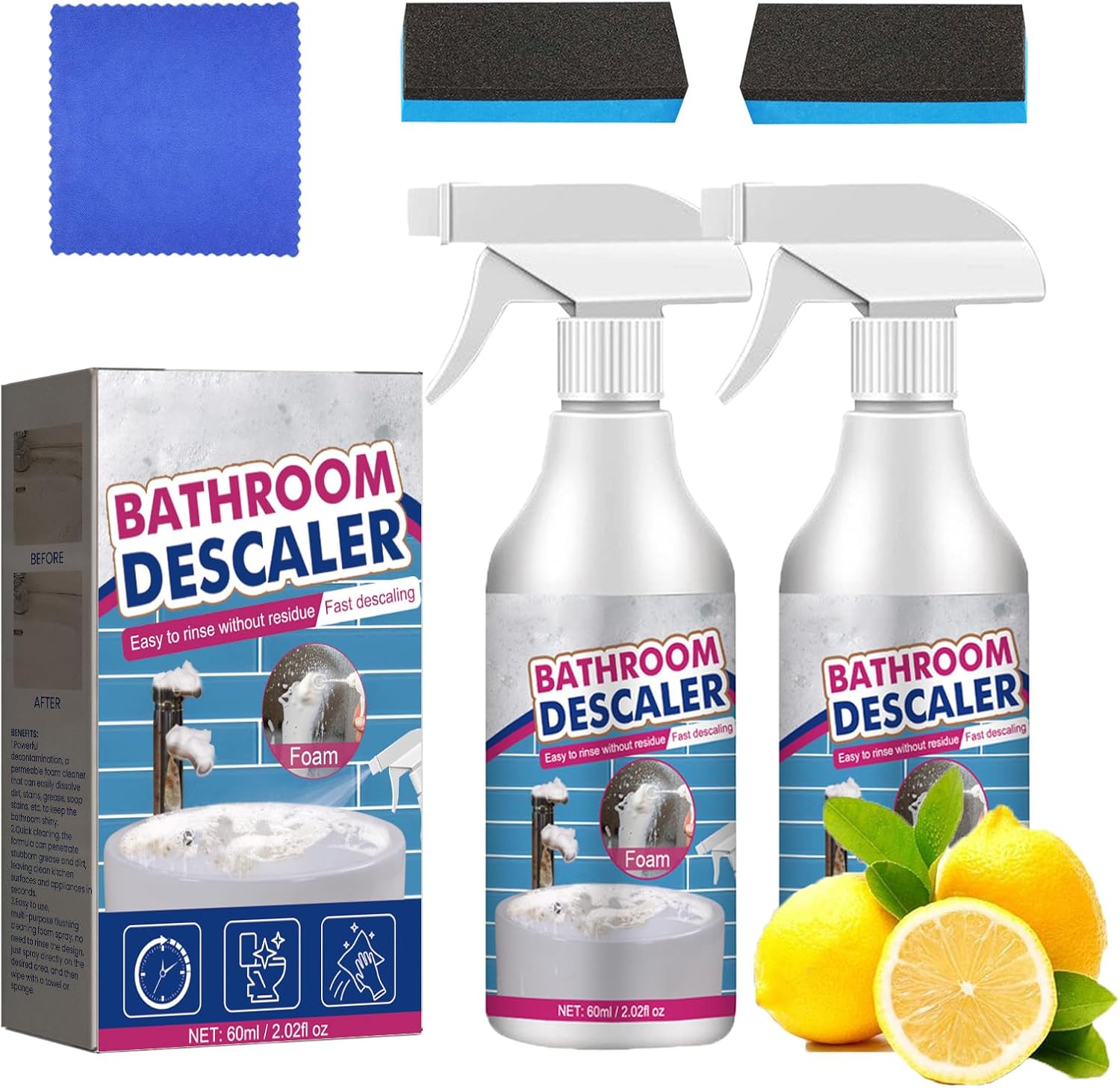 KAWATANI All-Purpose Bathroom Descaler Foam Cleaner 2