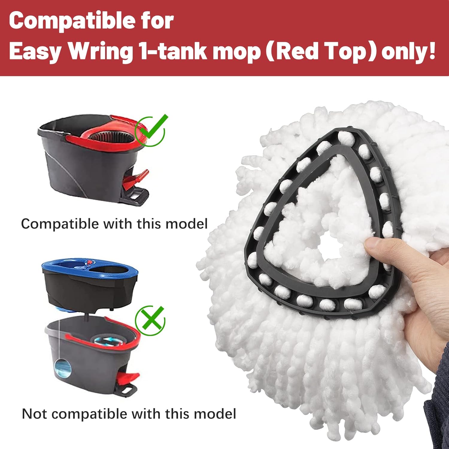 GRAREND Spin Mop Head Refill 1-Tank System 6 Pack