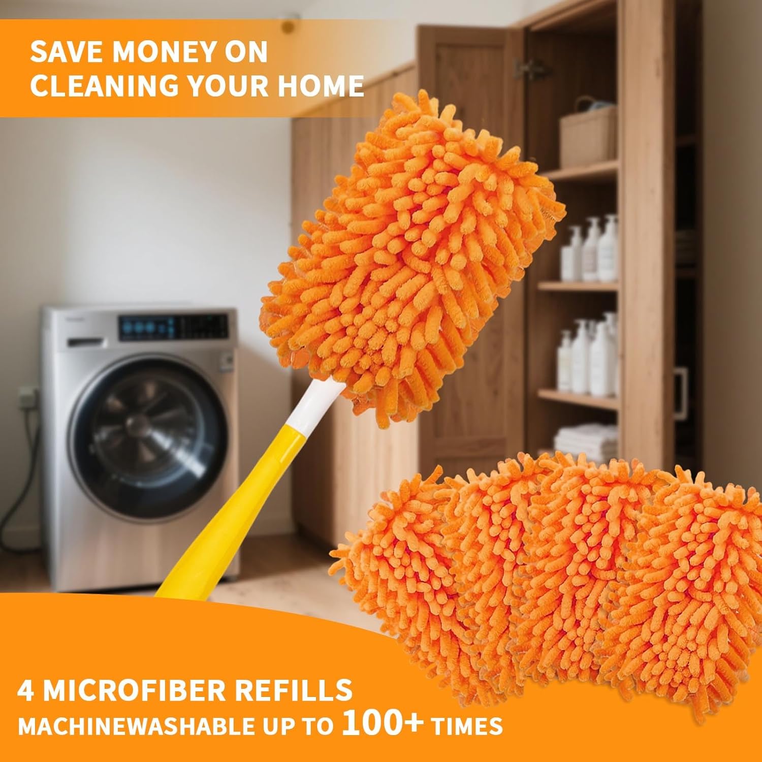 REBLEU Reusable Duster Refill - 4 Pack for Swiffer Hand Duster