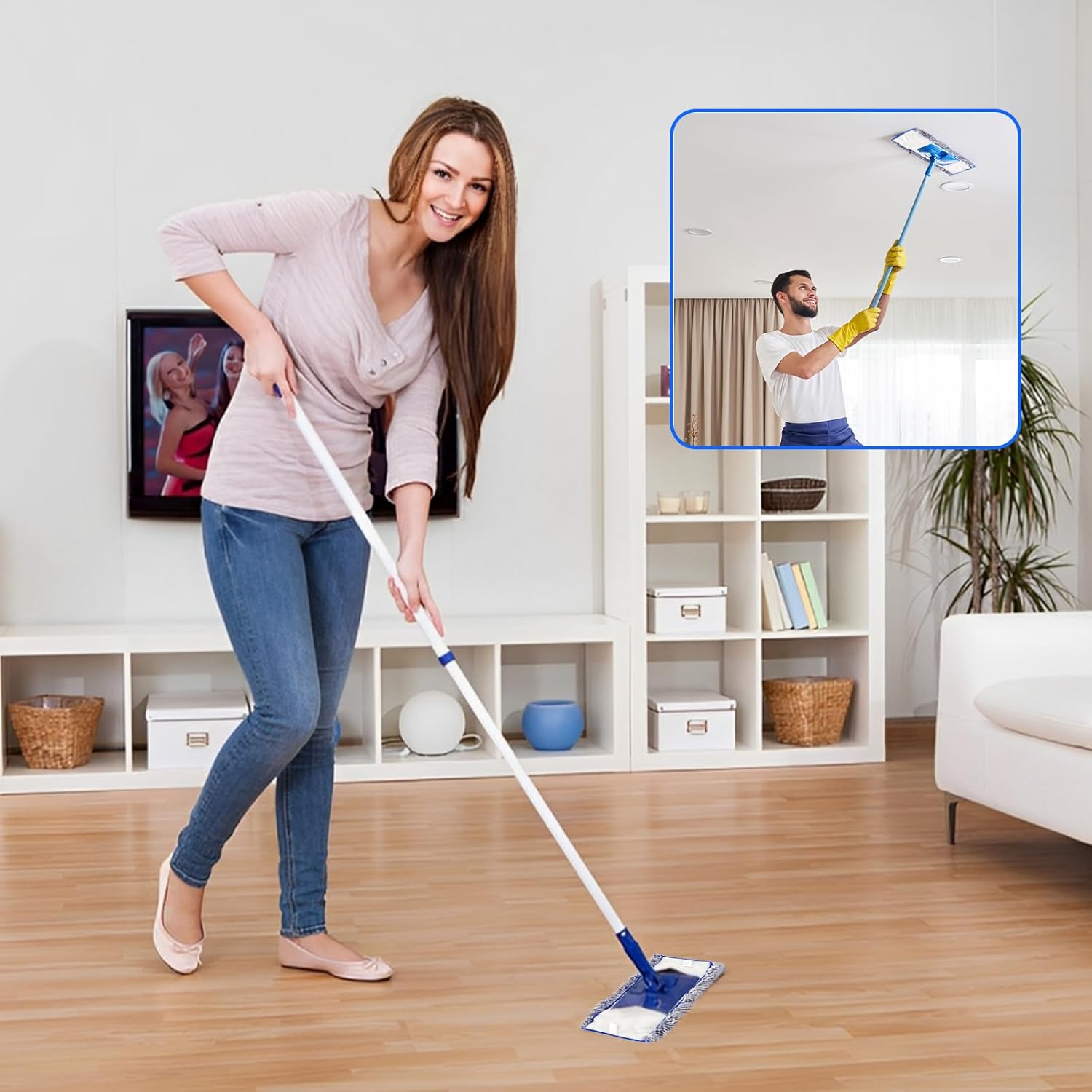 STARVAST 10 Pack Microfiber Mop Pads for Hardwood Floors