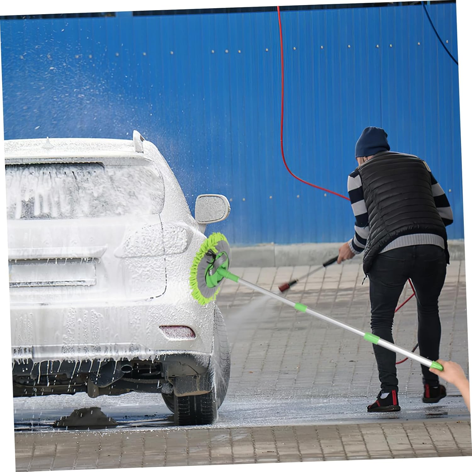 Adjustable Car Wash Mop with Retractable Handle