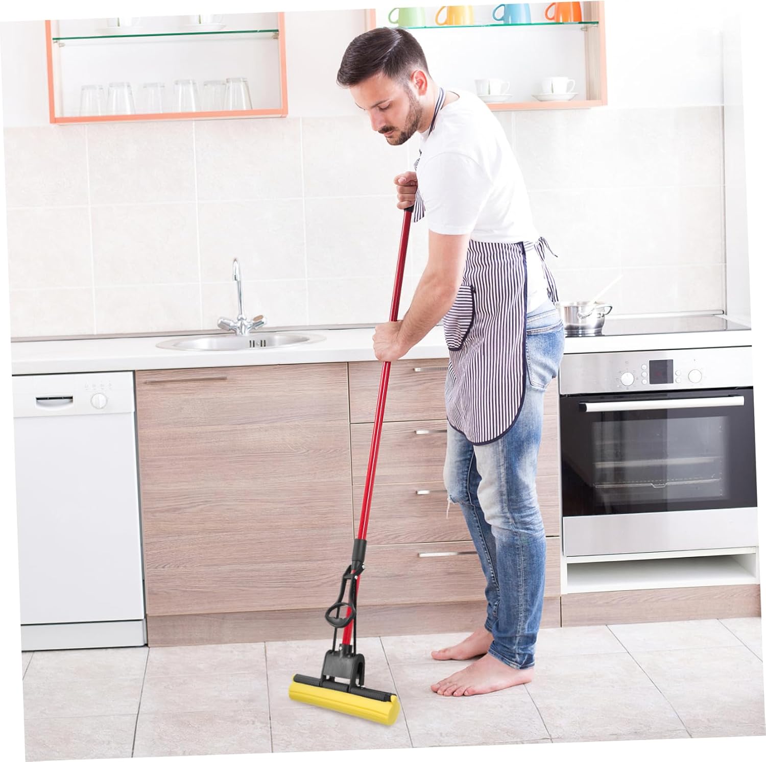 2pcs Packove Replacement Mop Heads for Floor Cleaning