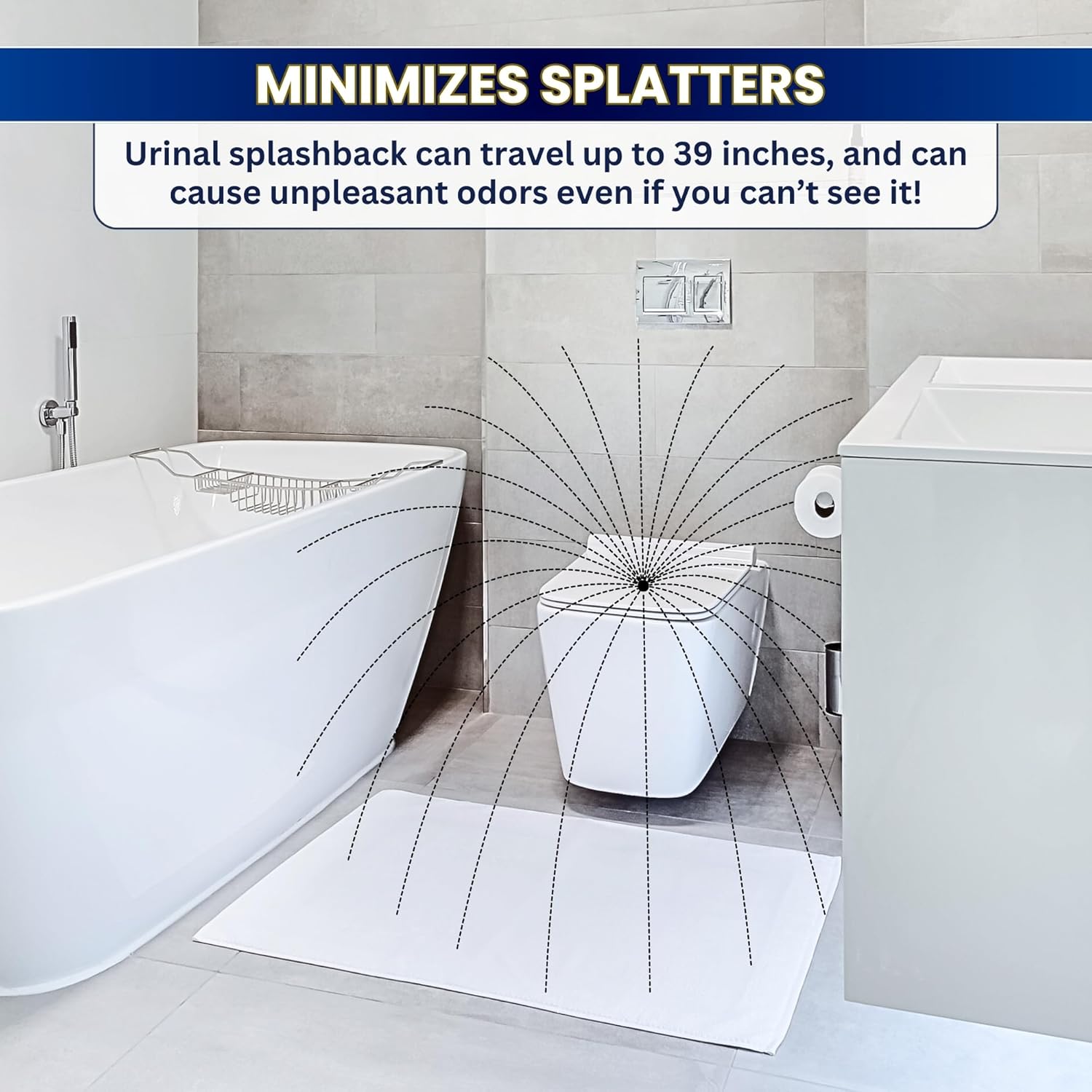 PeeOnMe Toilet Splash Guard Deodorizer Lavender Scent 4 Pack