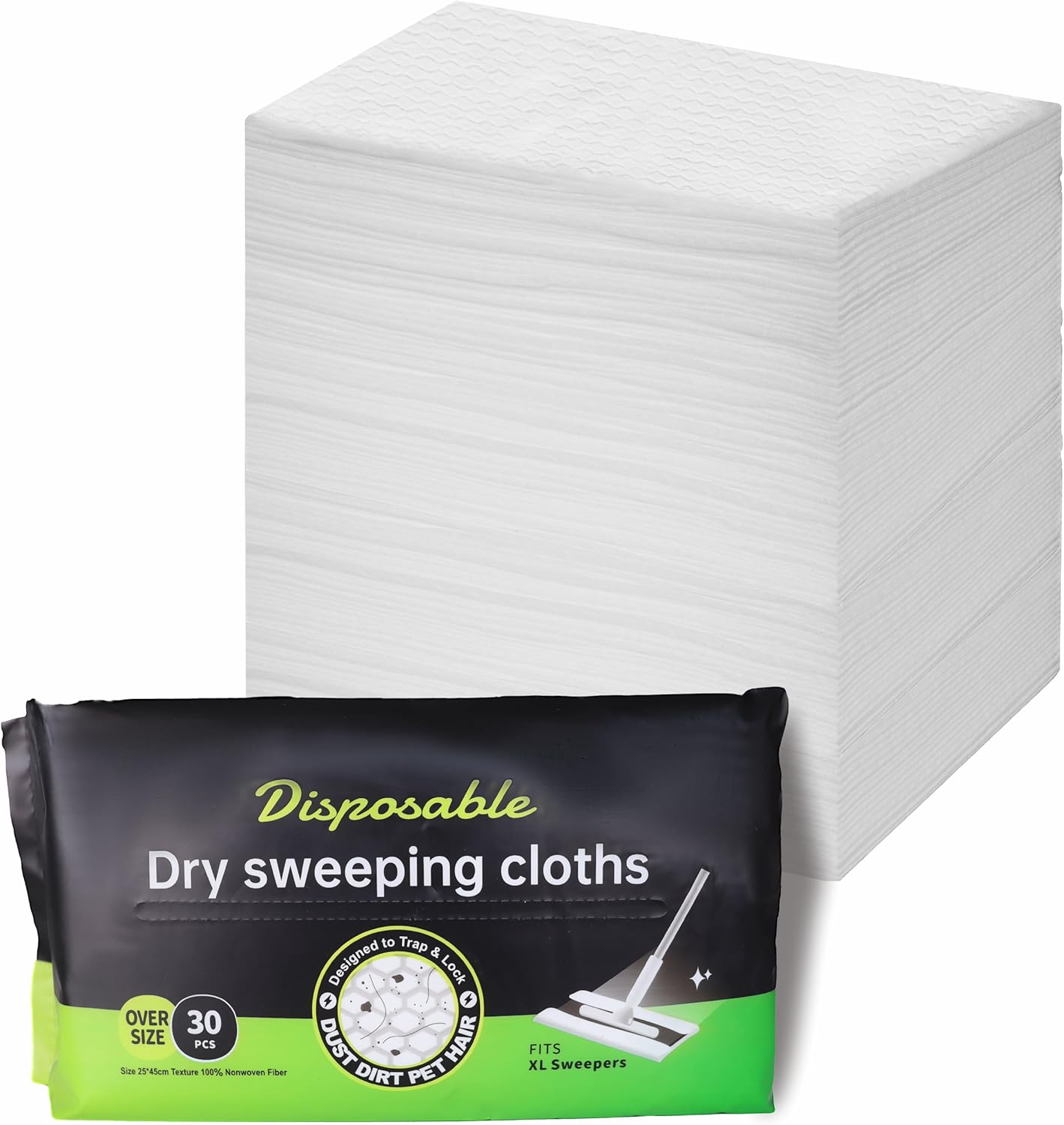XL Dry Sweeping Cloths for Floor Cleaning 120 Counts