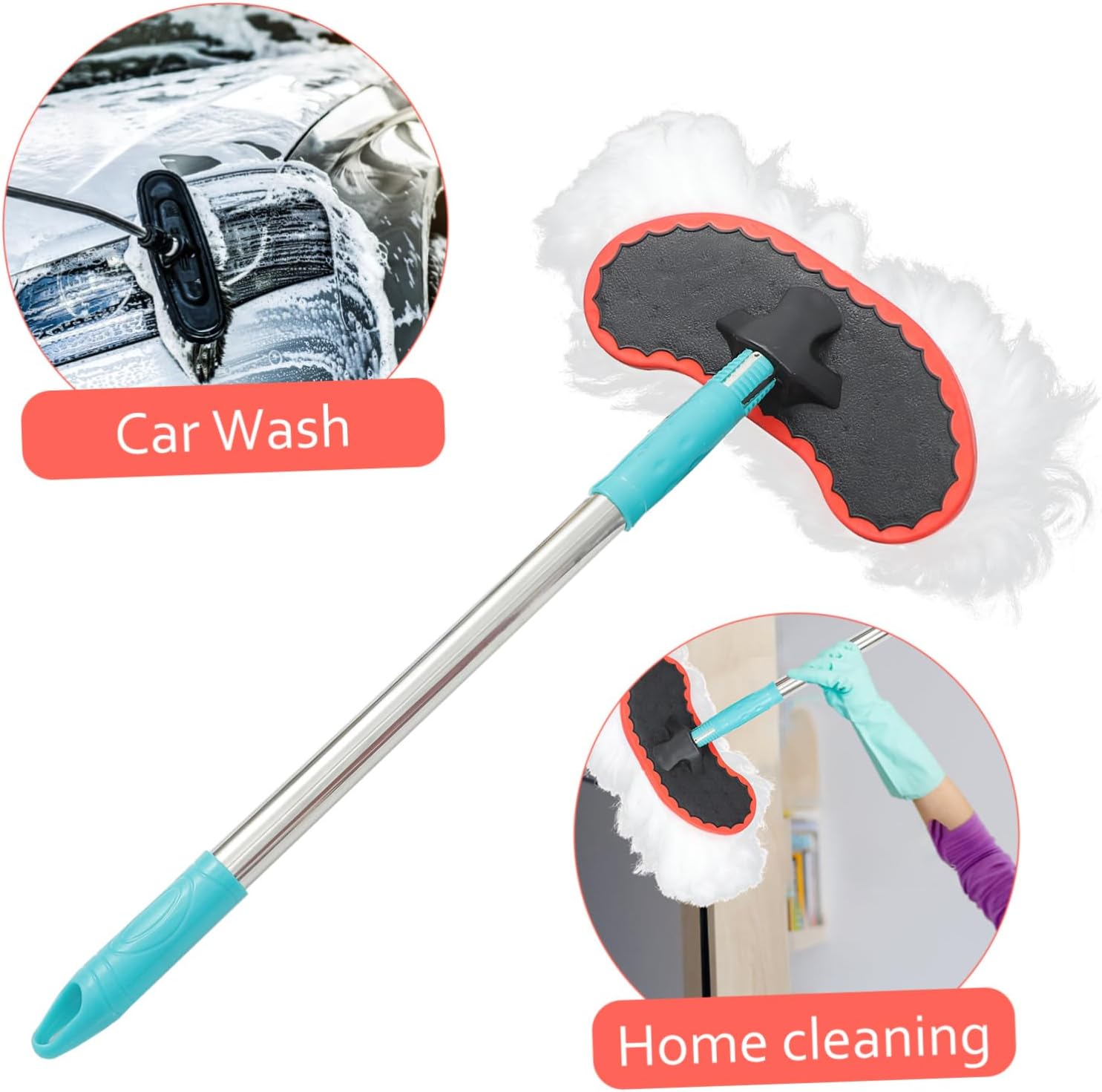 Multifunctional Retractable Mop for Car and Furniture Cleaning