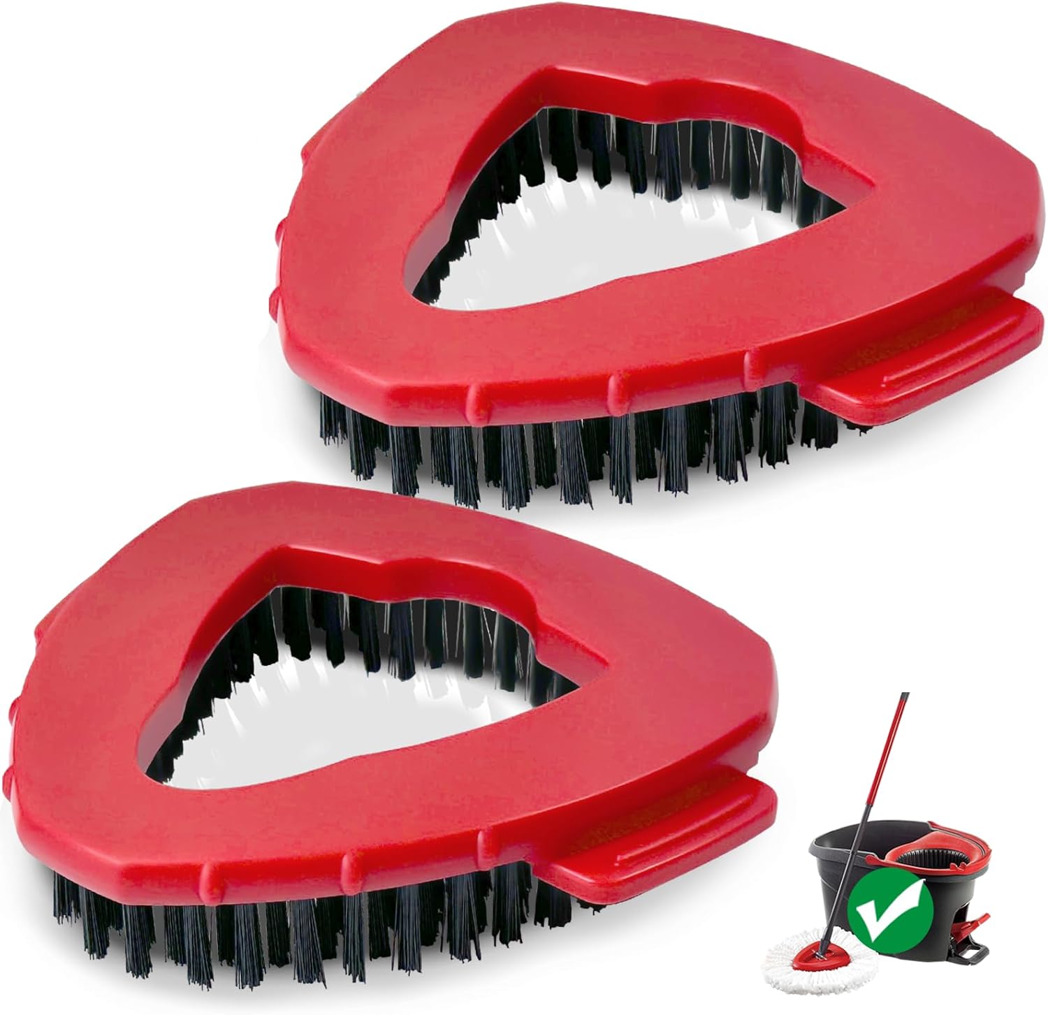 Spin Mop Scrub Brush Head 2 Pack for EasyWring 1-Tank System