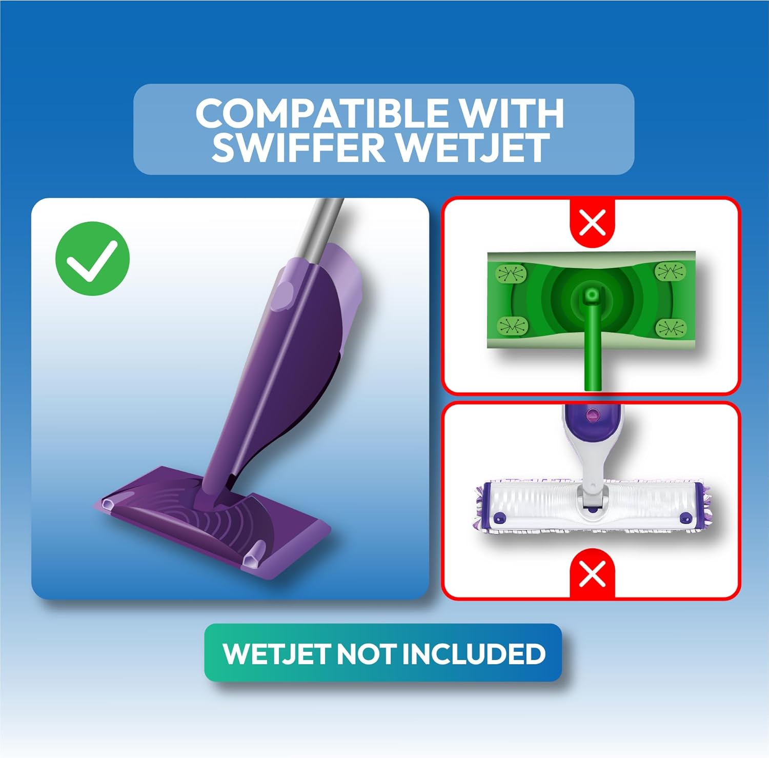 40 Count Swiffer WetJet Mopping Pad Refills - Thick Durable