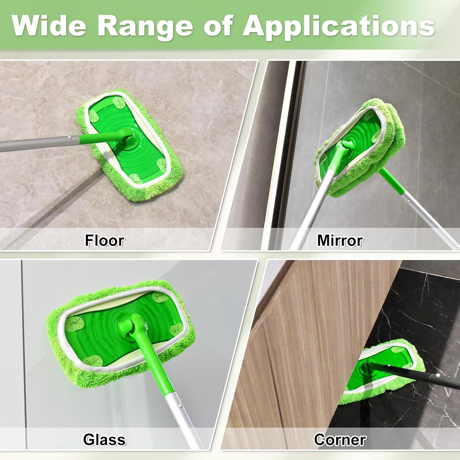 DLAIMI Reusable Microfiber Mop Pads 6PCS for Swiffer Sweeper