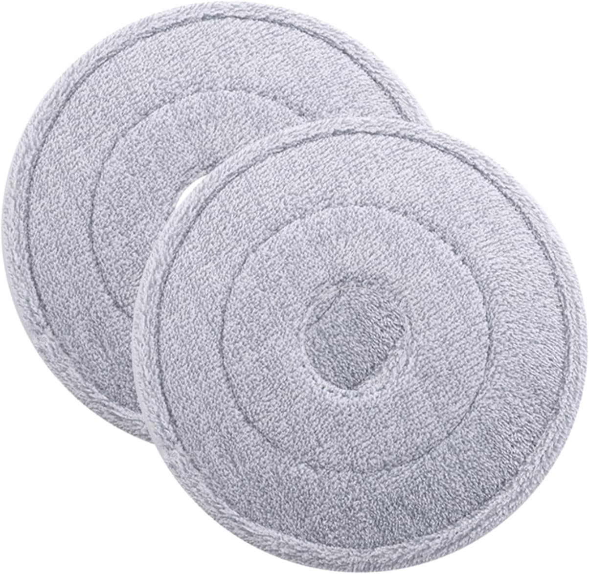 2Pcs Round Mop Replacement Heads for Hardwood Tile Floors