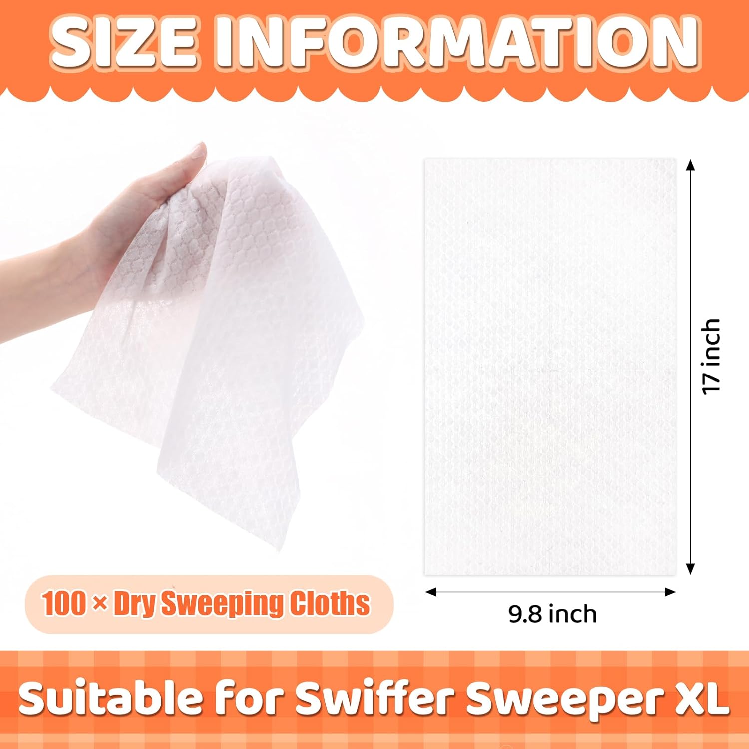 Maxcheck 100 Count XL Dry Mop Refills 17 x 98