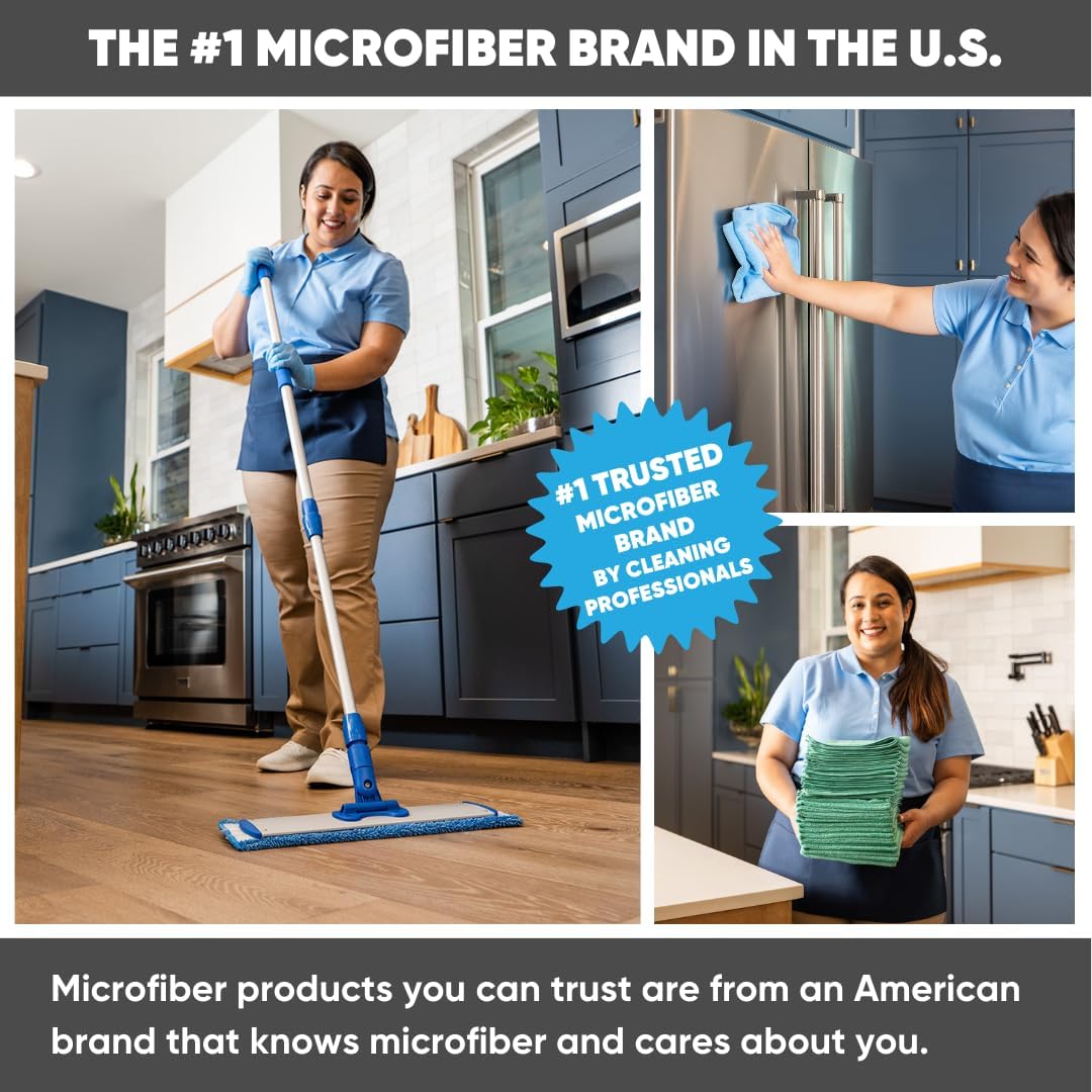 36 Inch Microfiber Wet Mop Pad Set of 3