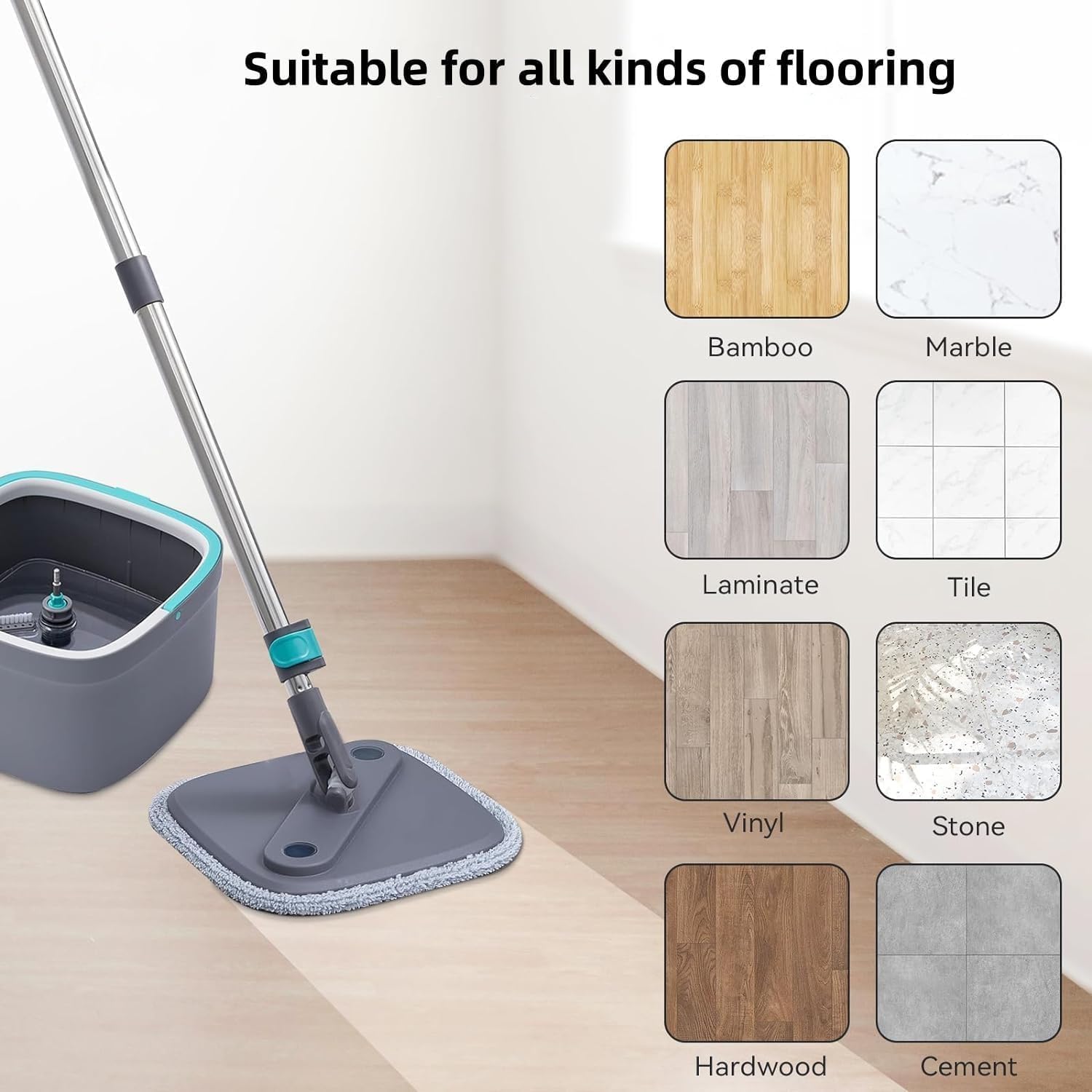 True Tidy 2-Pack 9 Inch Microfiber Mop Pads for SPIN-800