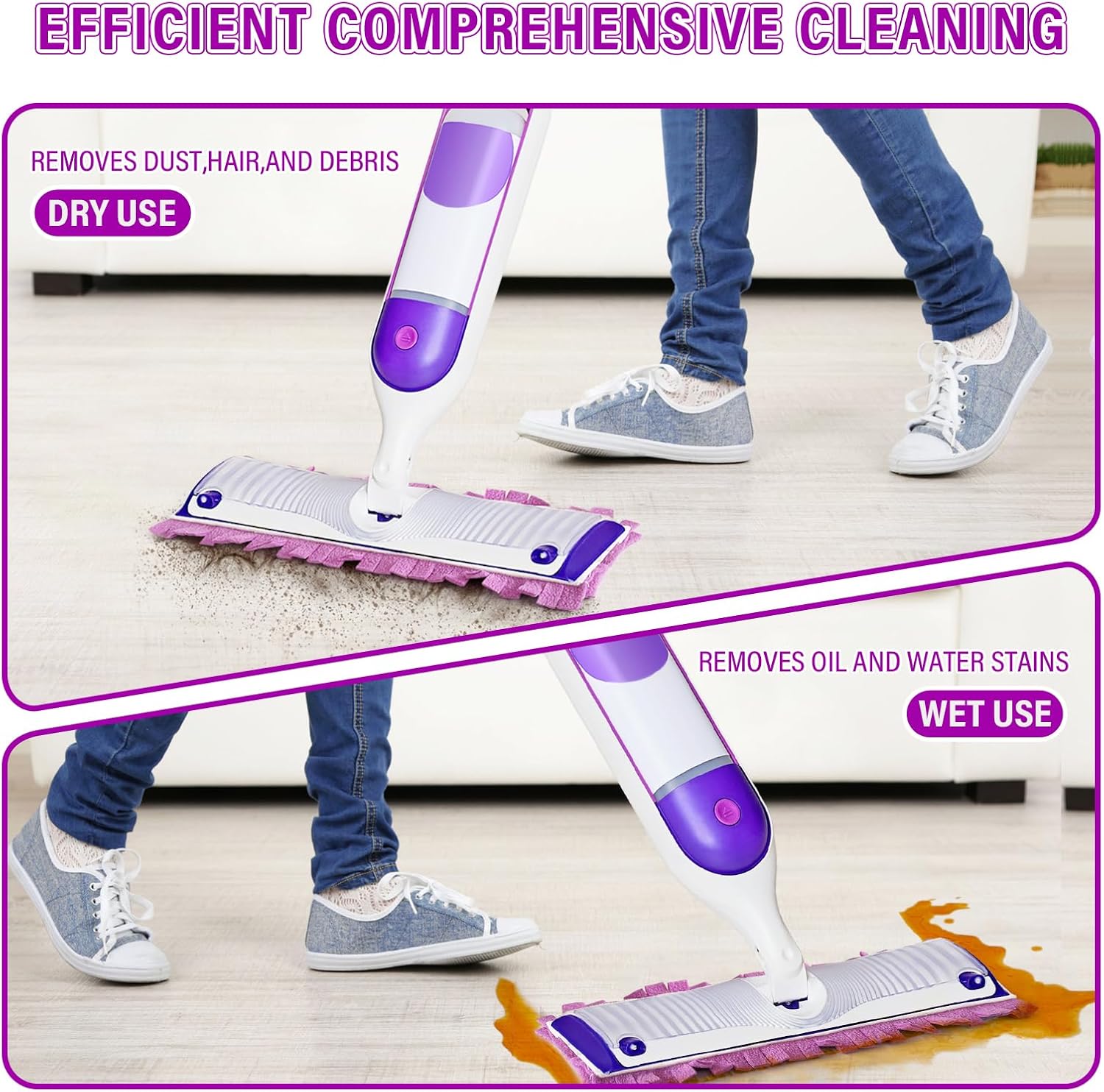Reusable Swiffer PowerMop Pad Refills 6Pcs