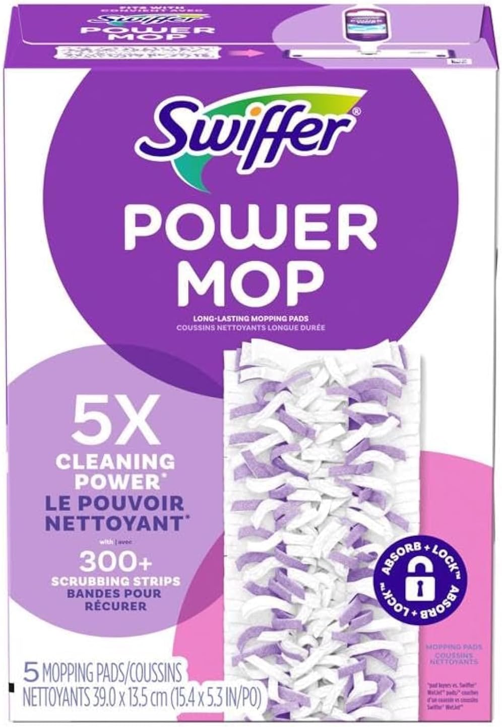 Procter Gamble Swiffer PowerMop Refill Mop Heads 5 Count