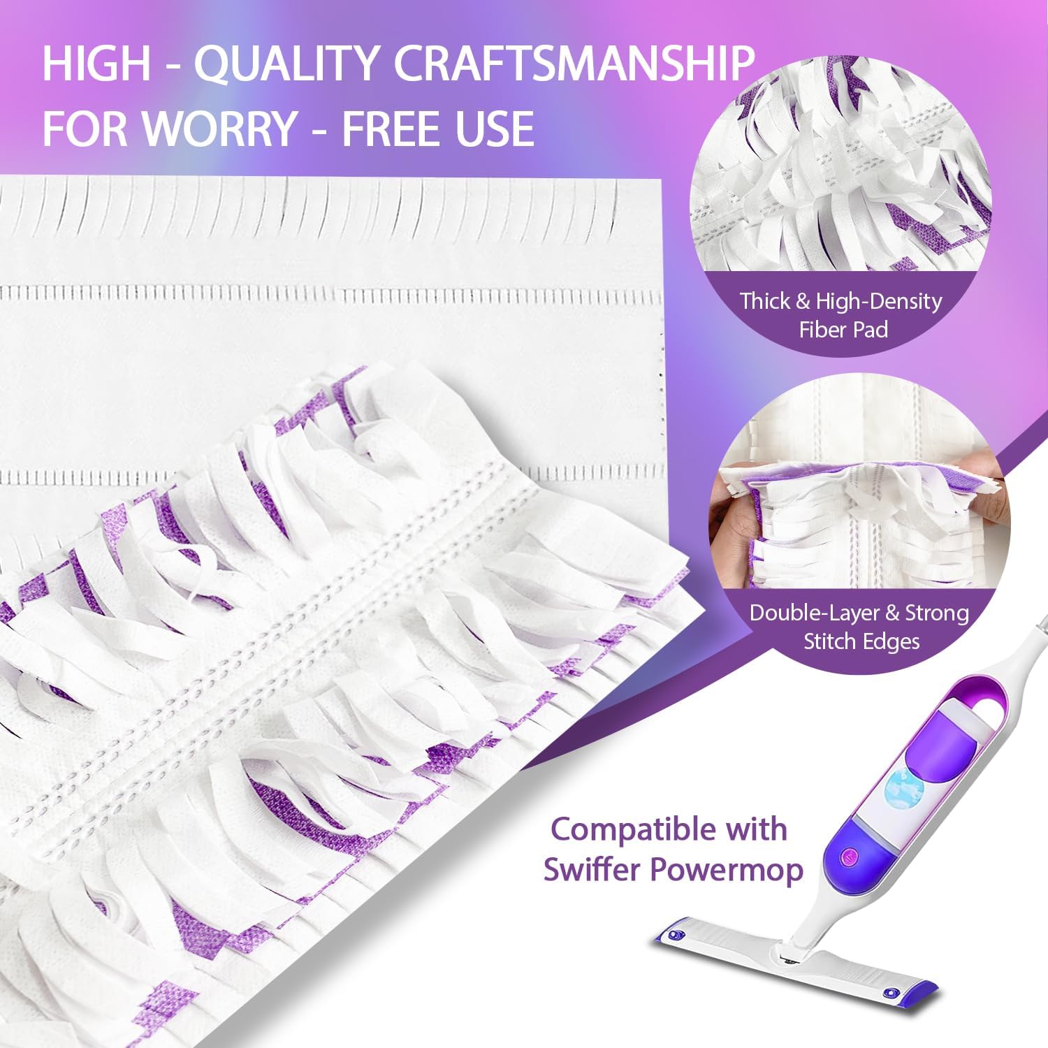 10PCS Swiffer Power Mop Refill Pads - Multi-Surface Cleaning