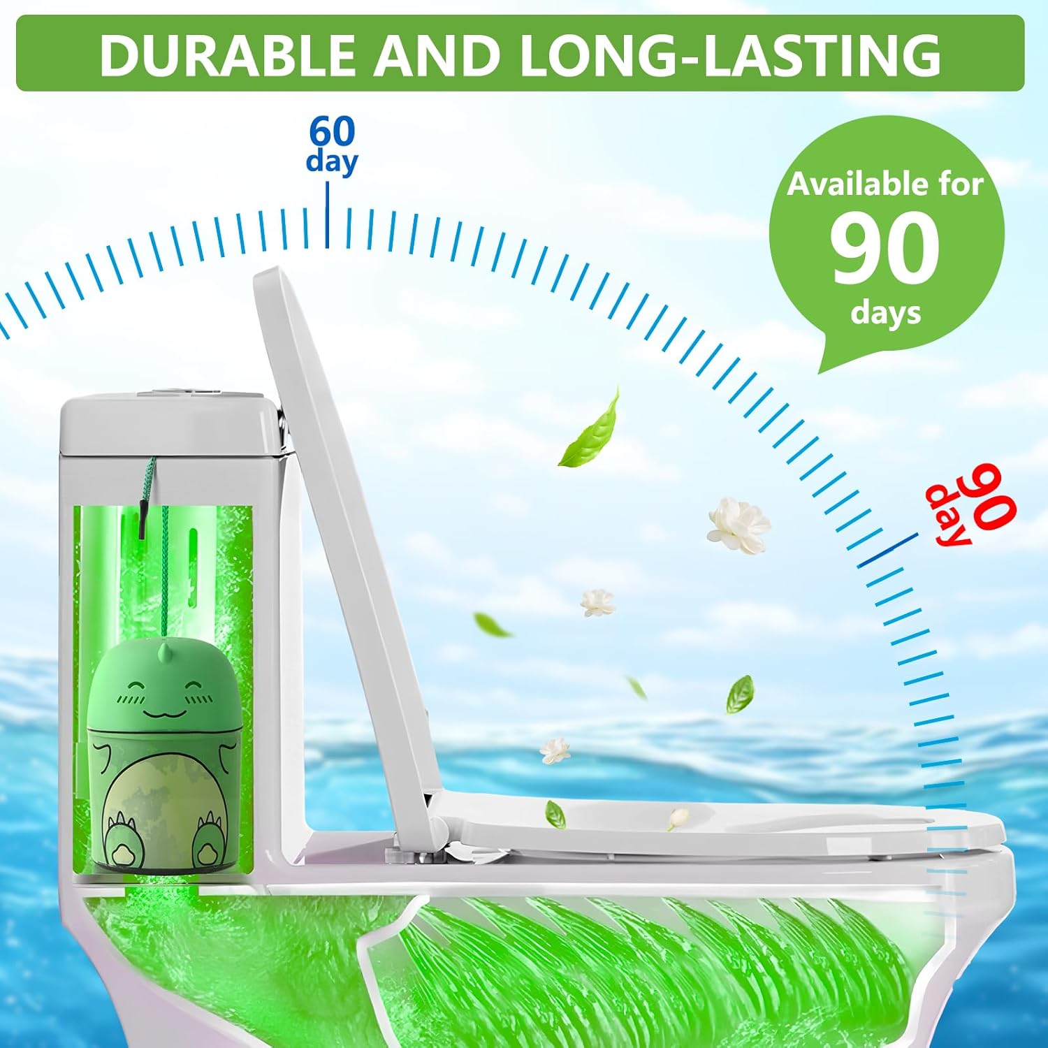 Rilafuvu Dinosaur Toilet Cleaner with Jasmine Scent