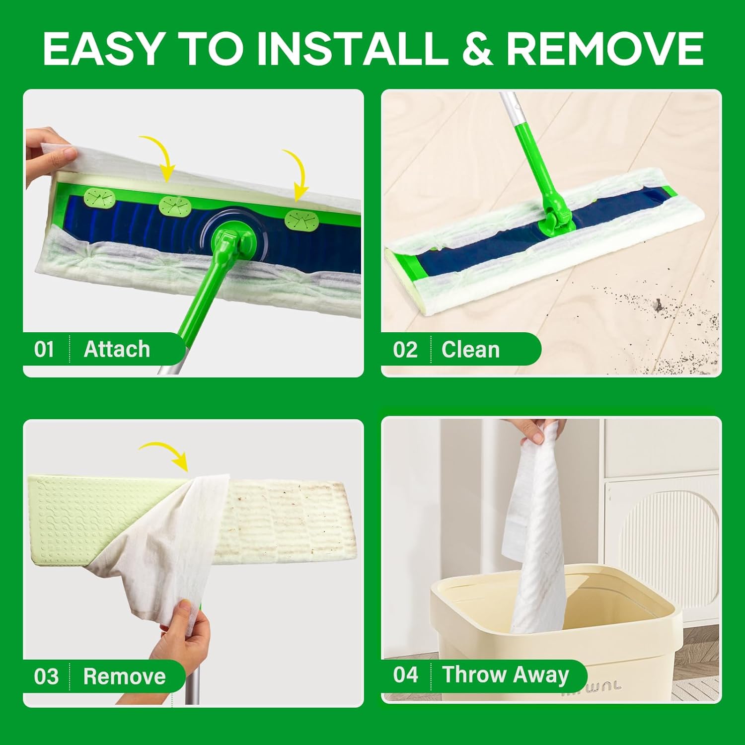 Liminfeit 80 Count Dry Sweeping Cloths for Swiffer XL