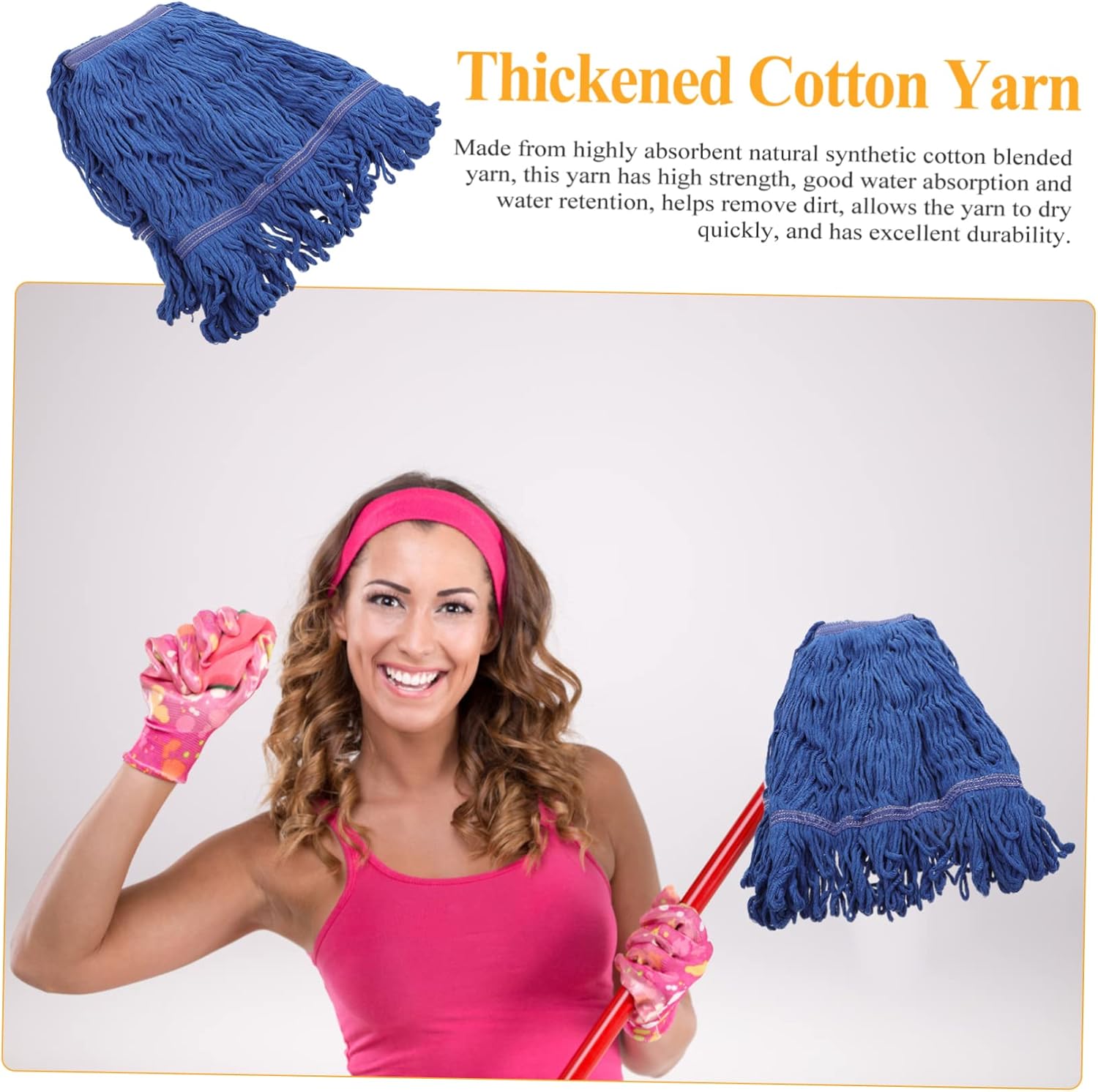 Packove Colorful Cotton Yarn Mop Head Replacement