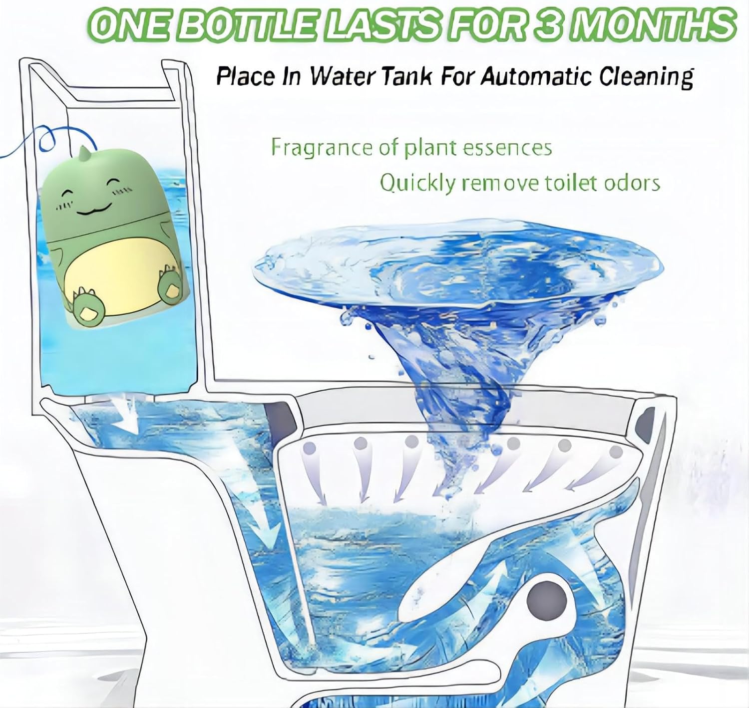 Crazy Clean Toilet Bowl Cleaner with Fresh Scent Green