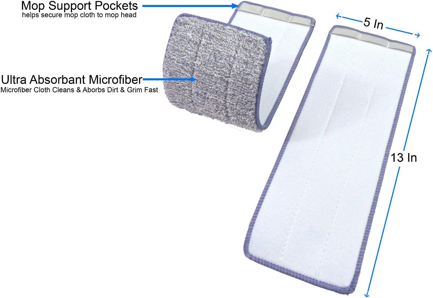 Bulletproof Microfiber Mop Pads - 3 Pack for WetDry Cleaning