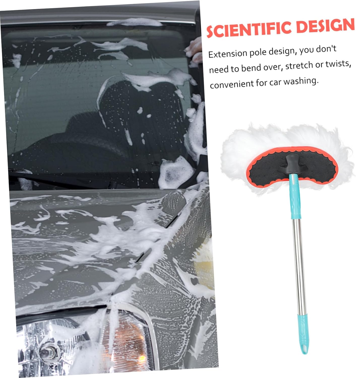 Multifunctional Retractable Mop for Car and Furniture Cleaning