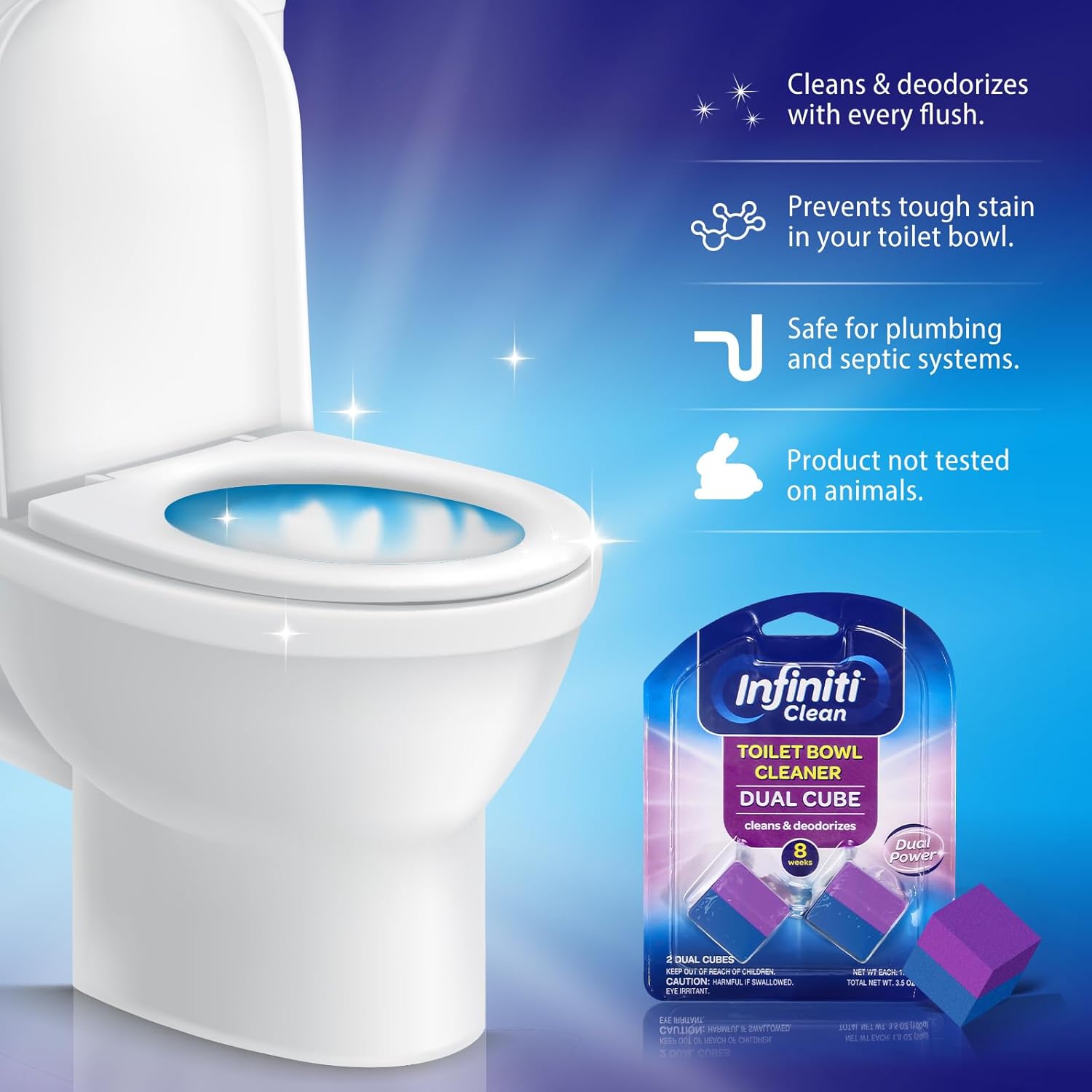 Infiniti Clean Toilet Cleaner Tablets 2 Count