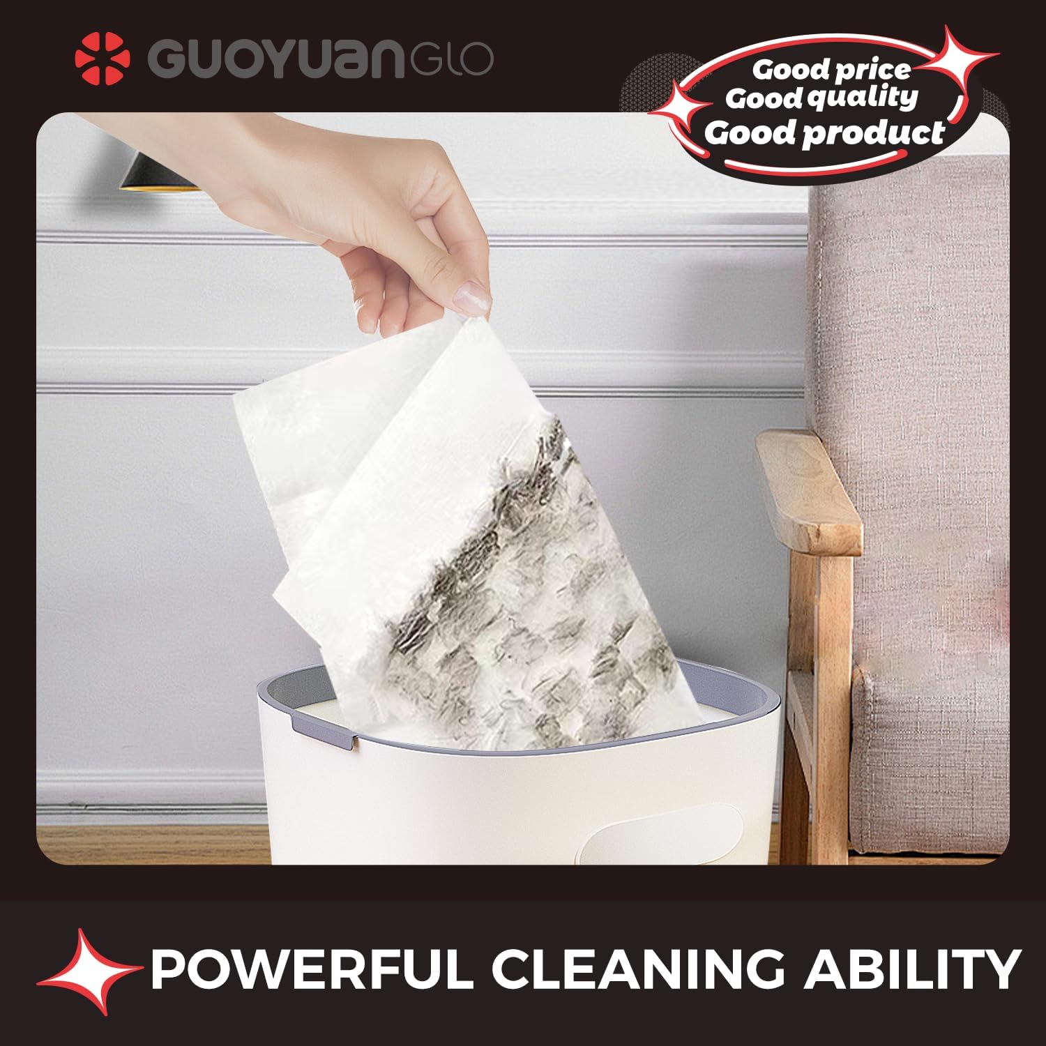 GUOYUANGLO XL Dry Mop Cloths 64 Count