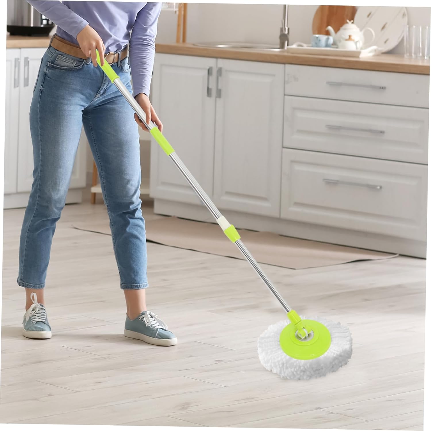 CALLARON Rotating Mop Handle with Detachable Pole