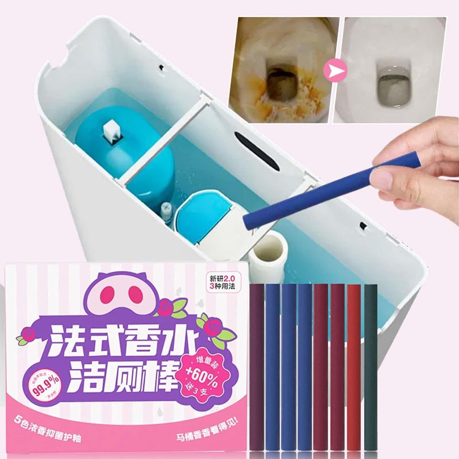Vulvv Multi-functional Toilet Cleaning Sticks Freshness Cleanliness